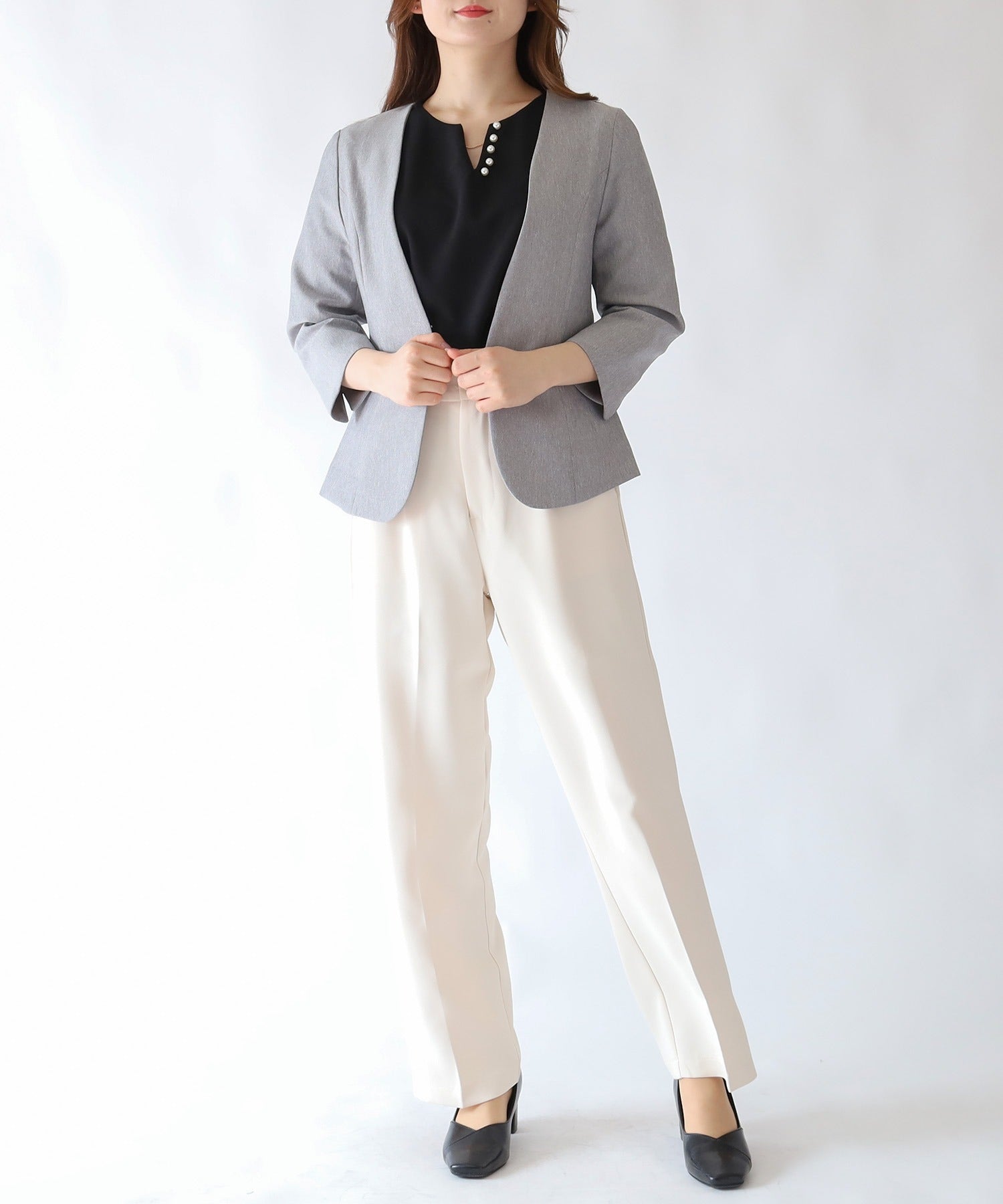 ライトグレー model:159cm 着用サイズ:M