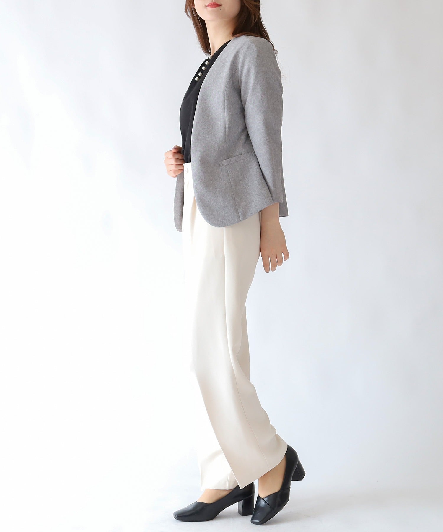 ライトグレー model:159cm 着用サイズ:M