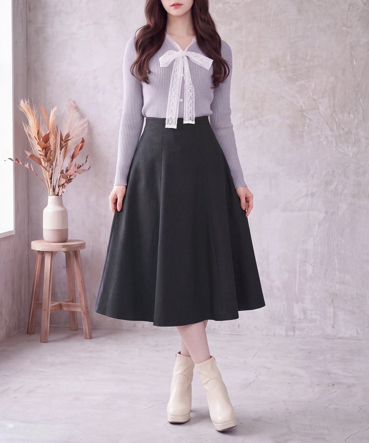 チャコール(AI画像) model:160cm 着用サイズ:M