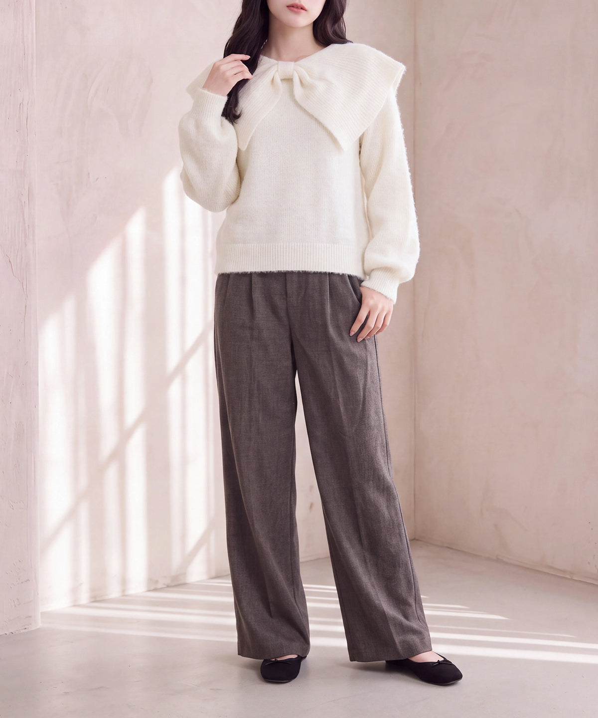 アイボリー(AI画像) model:160cm 着用サイズ:M