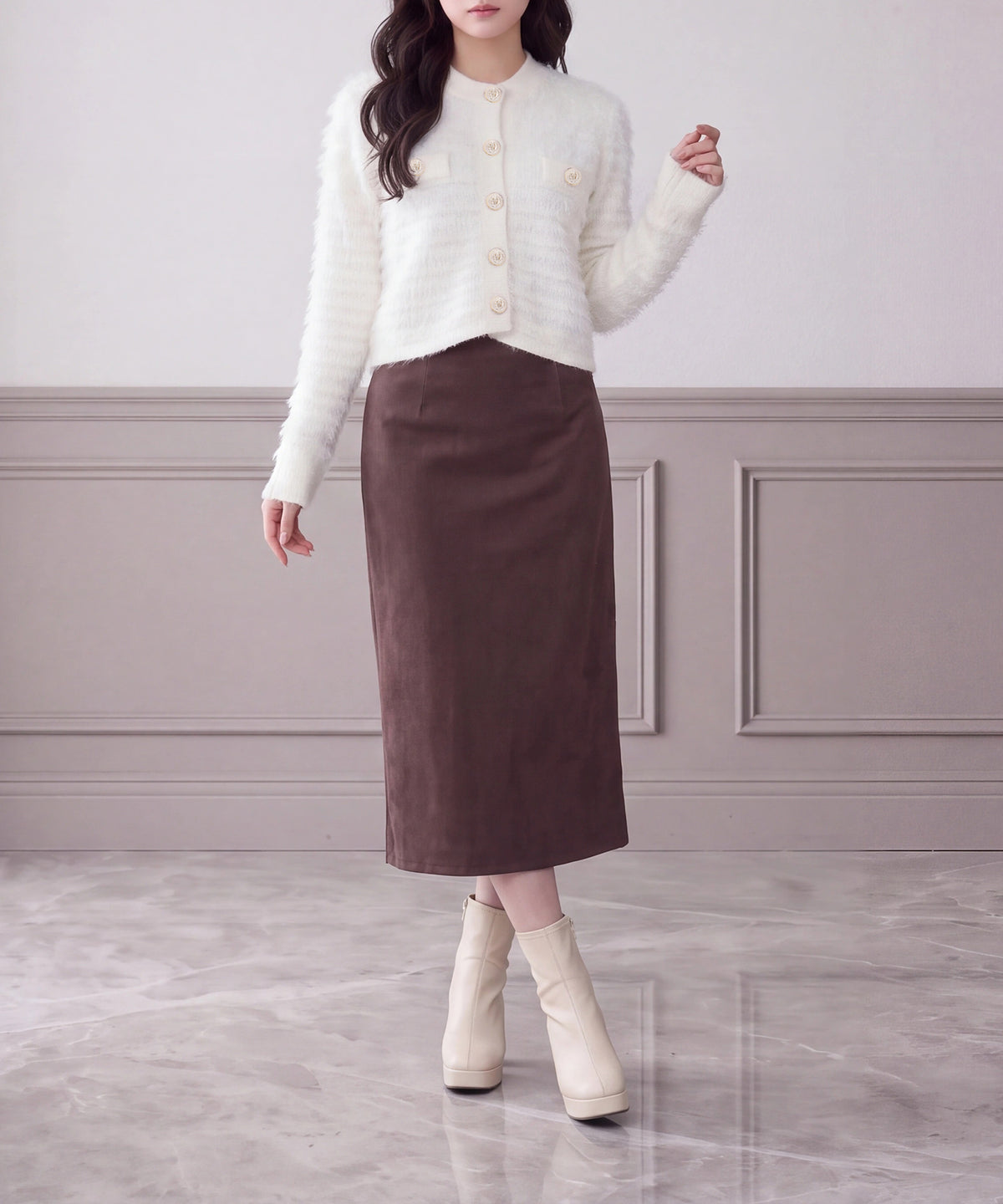 ホワイト (AI画像) model: 160cm 着用サイズ: M