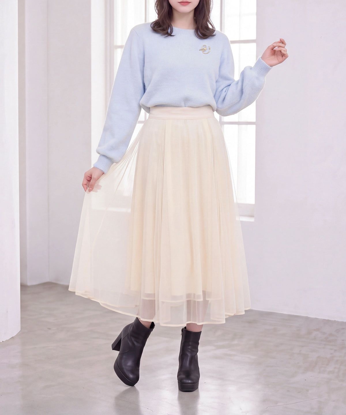 ブルー(AI画像) model:160 着用サイズ:M
