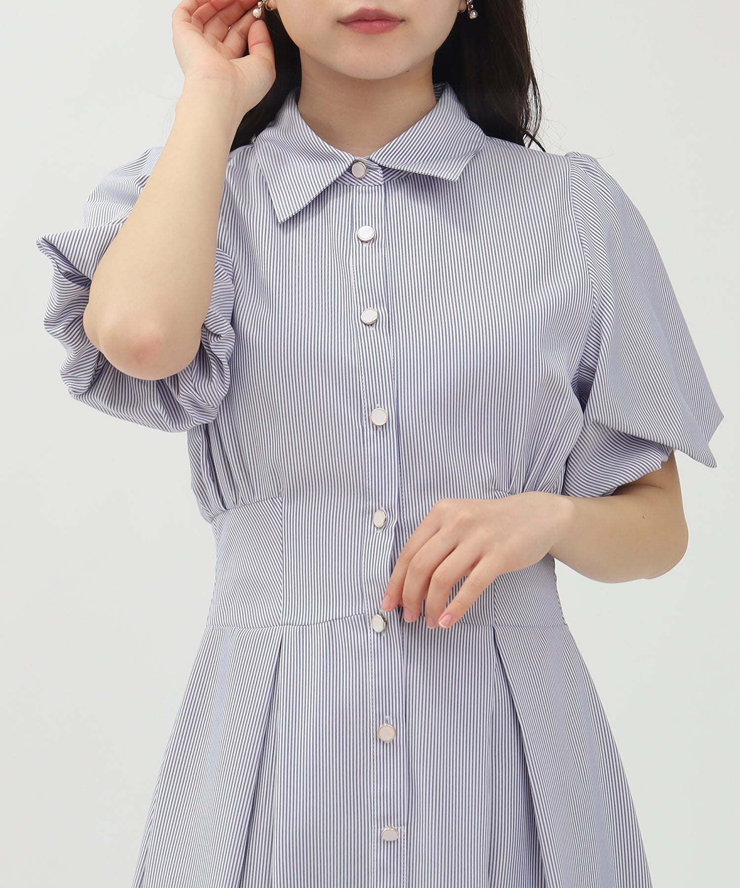 ホワイト×ブルー model:156 着用サイズ:M