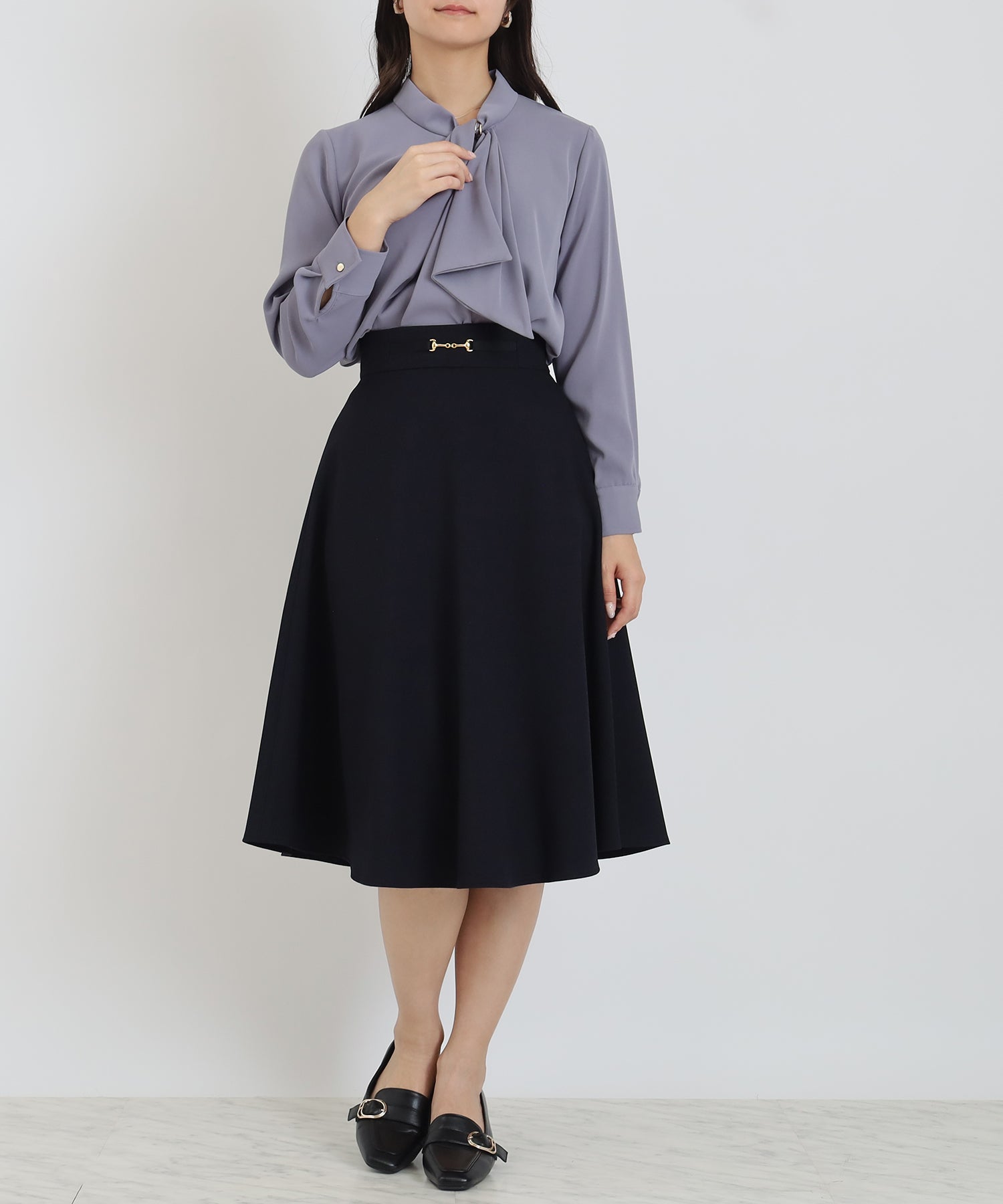 パープル model:160cm 着用サイズ:M