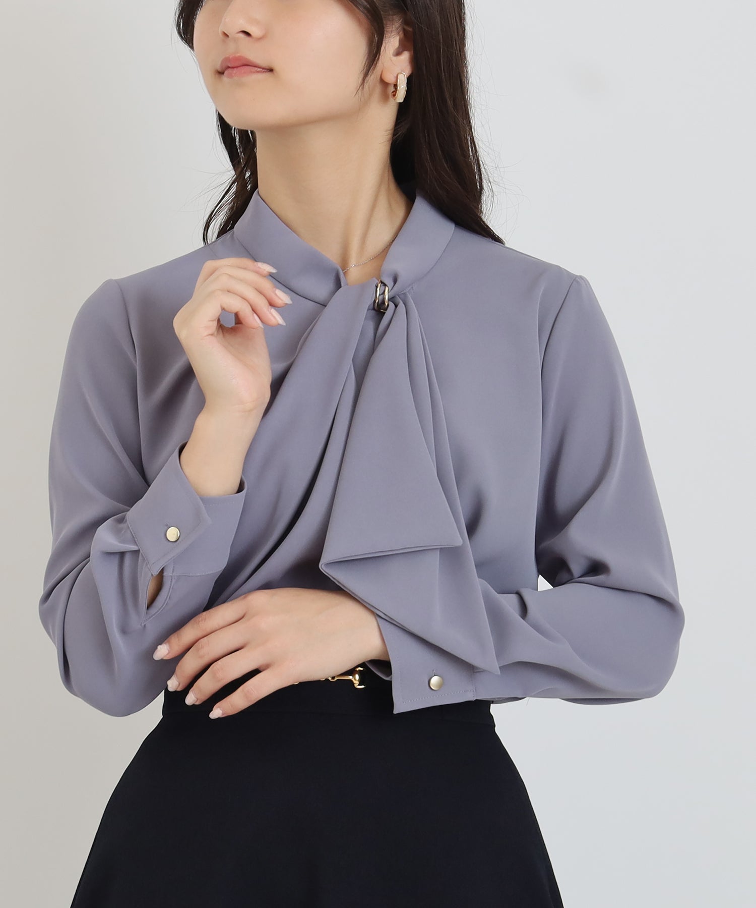 パープル model:160cm 着用サイズ:M