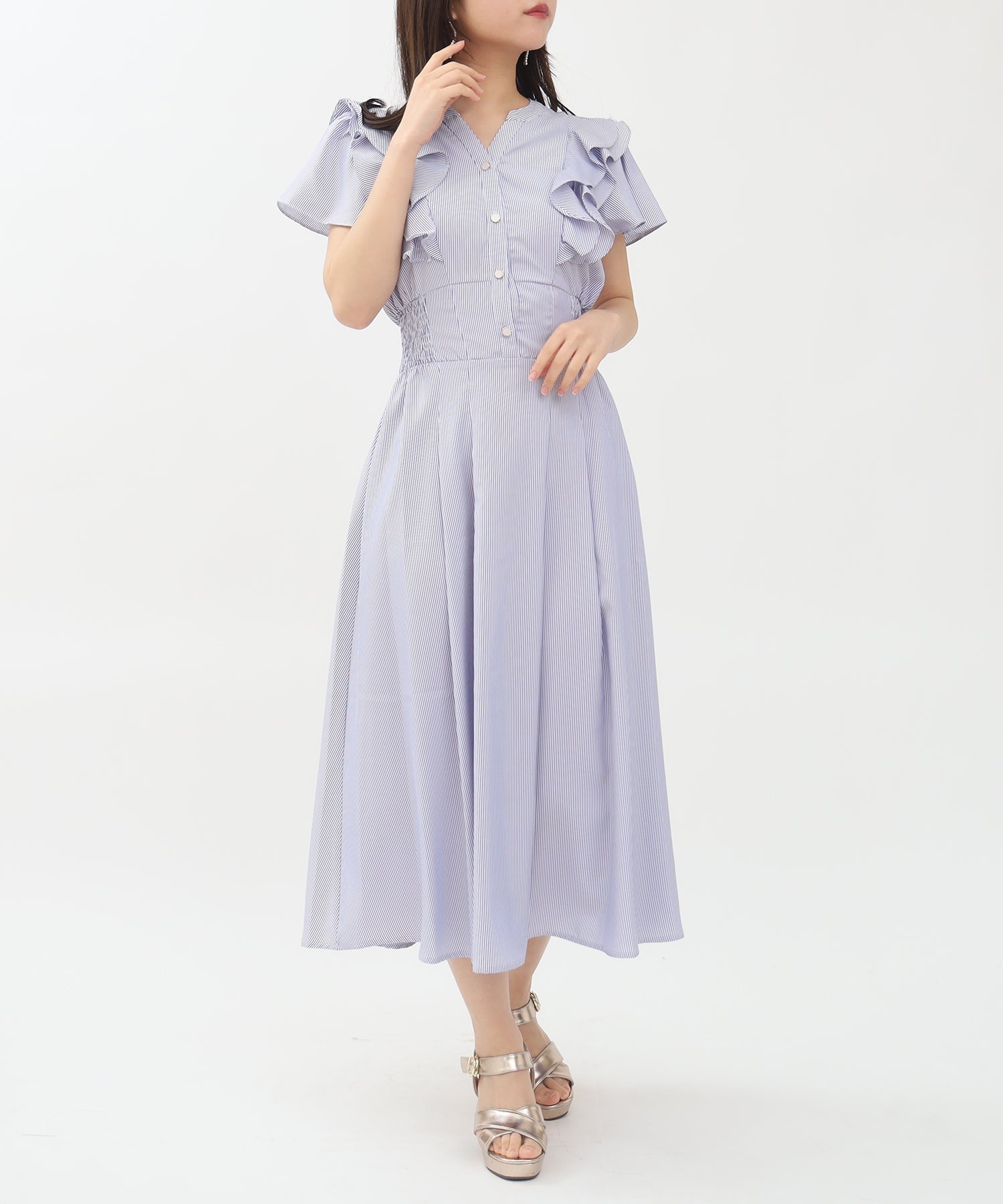 ホワイト×ブルー model:156 着用サイズ:M