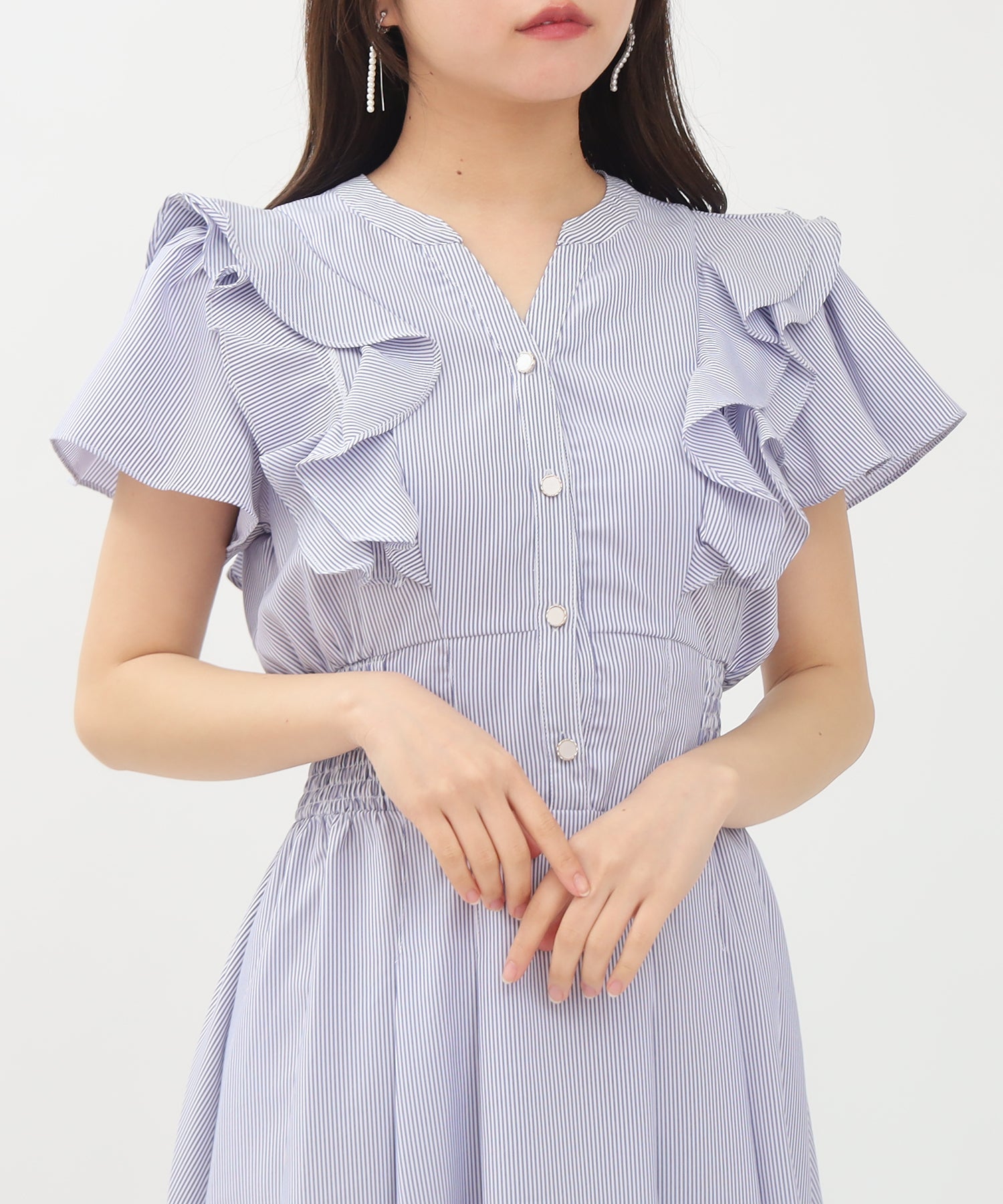 ホワイト×ブルー model:156 着用サイズ:M