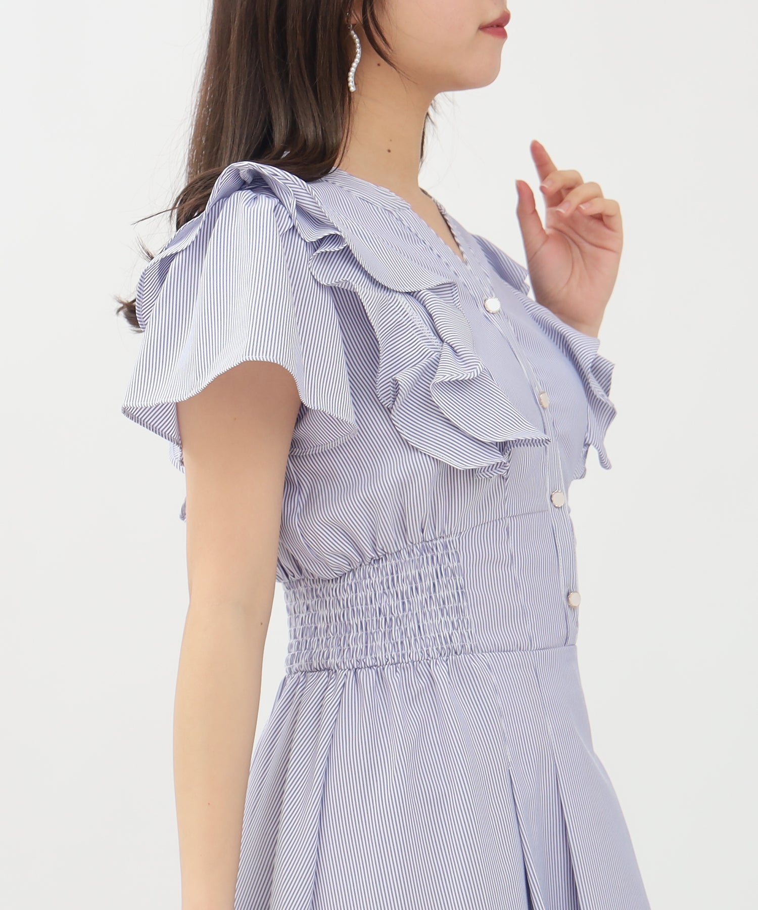 ホワイト×ブルー model:156 着用サイズ:M