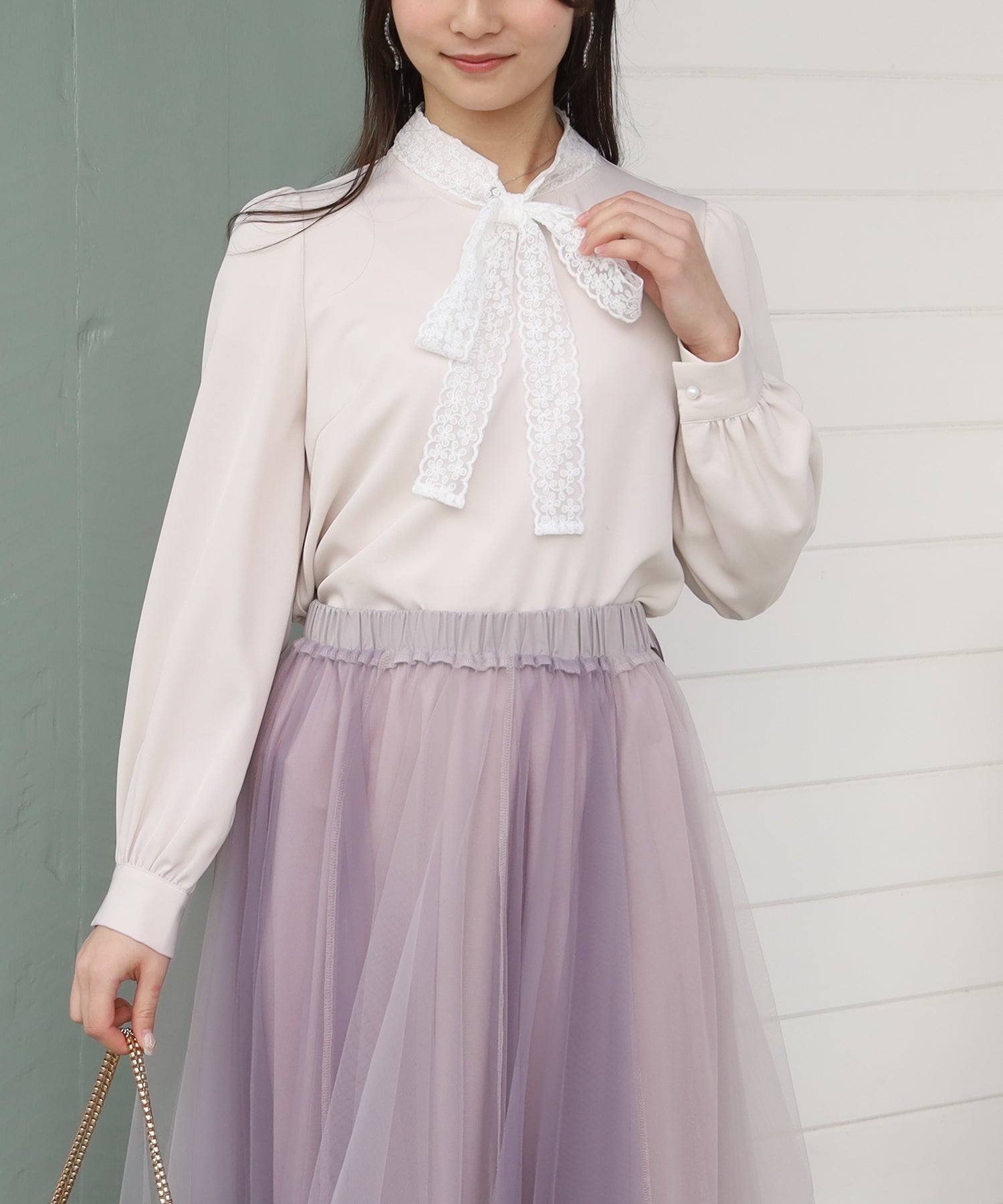 ピンクベージュ MODEL:160㎝ 着用サイズ:M