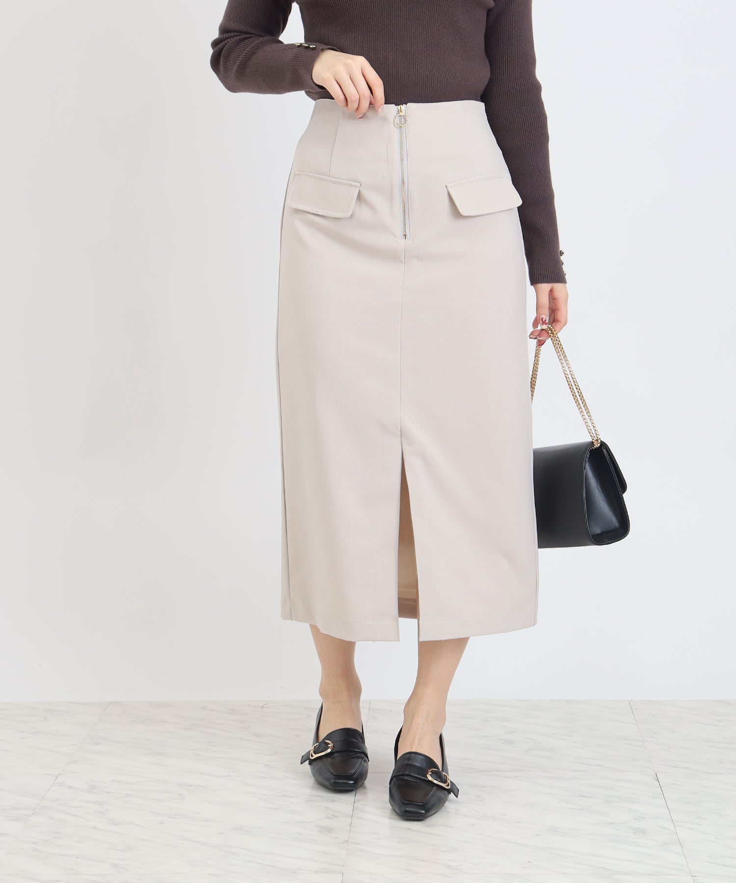 ベージュ MODEL:160 着用サイズ:M