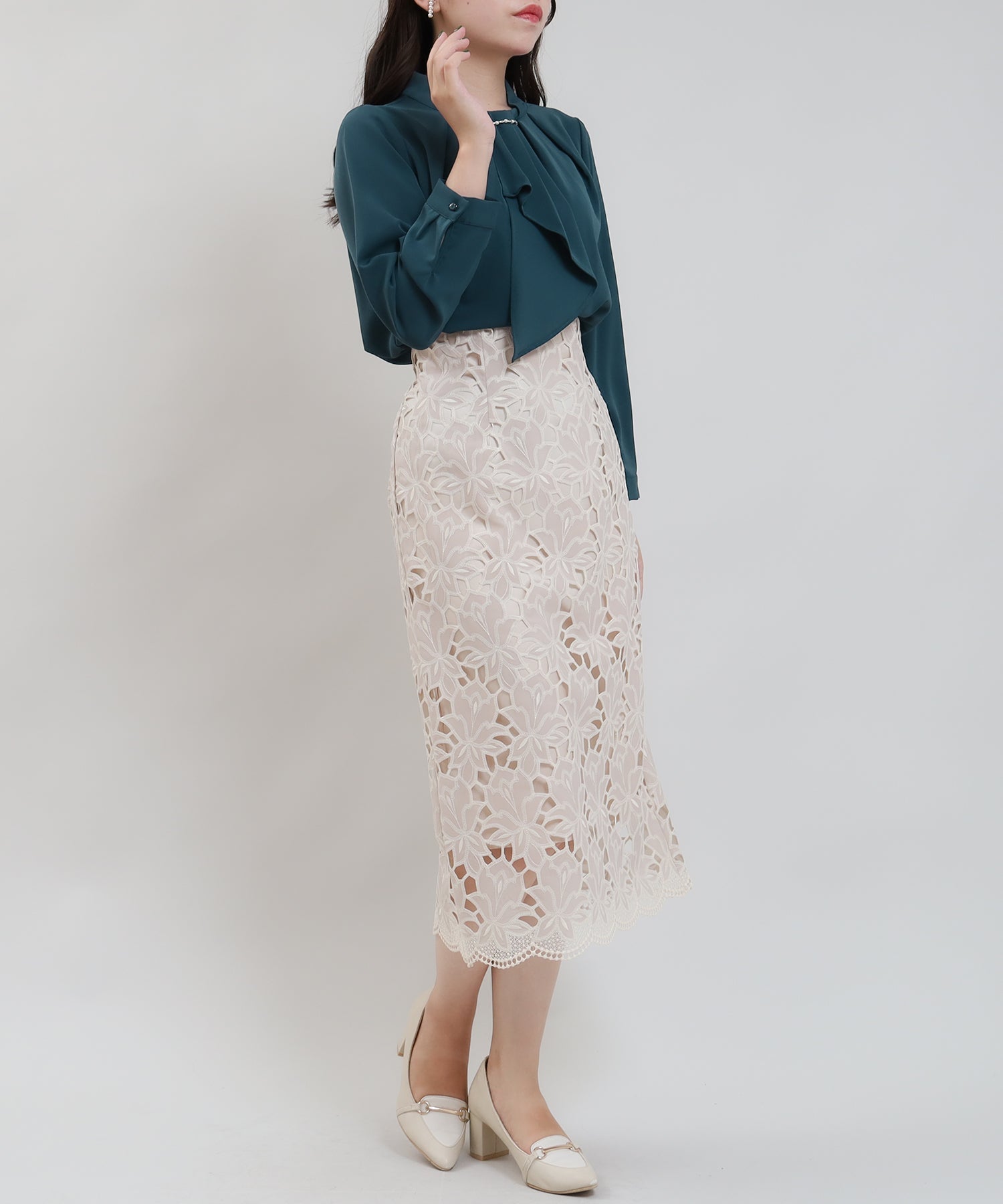 ブルーグリーン model:156 着用サイズ:S