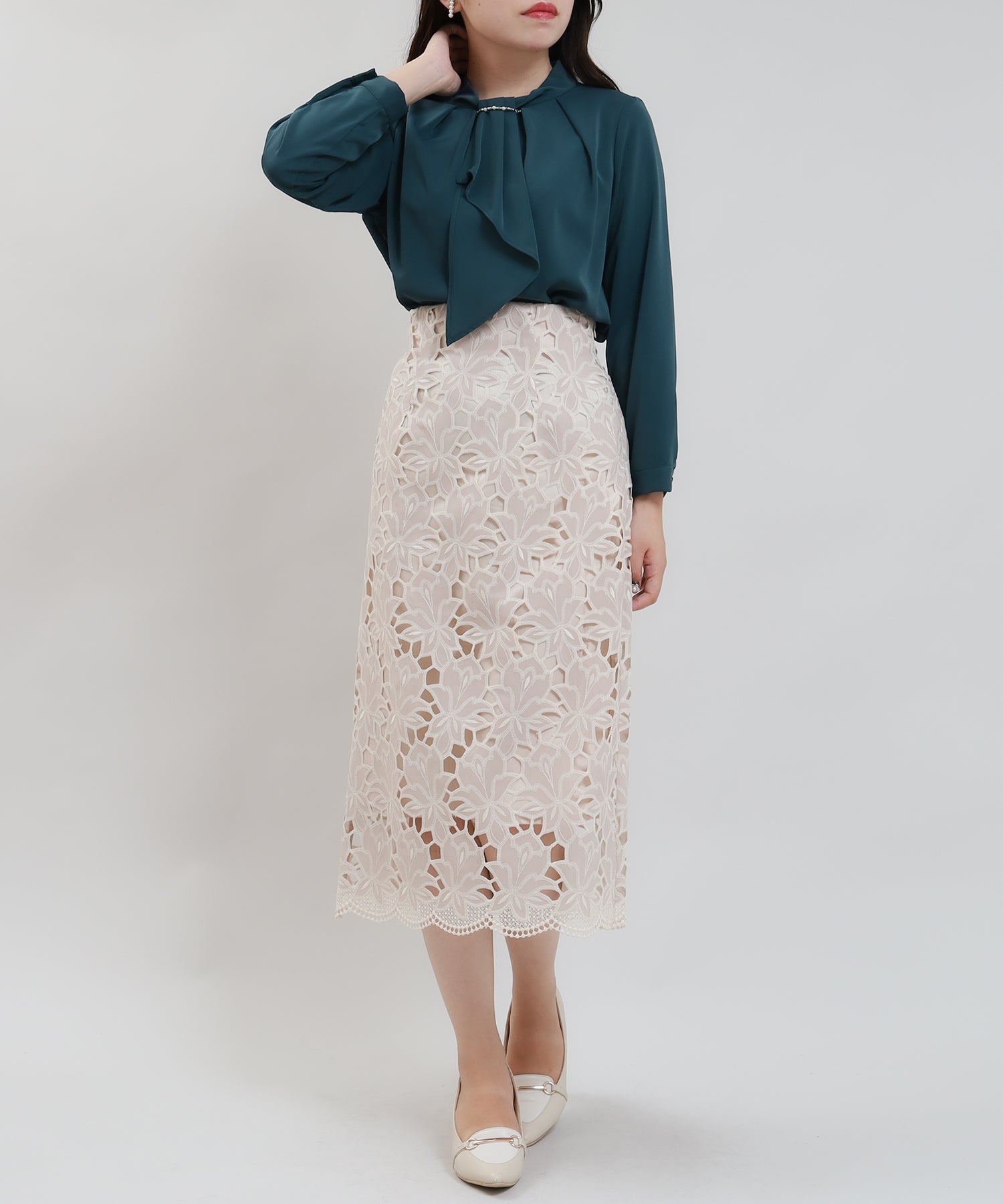 ブルーグリーン model:156 着用サイズ:S