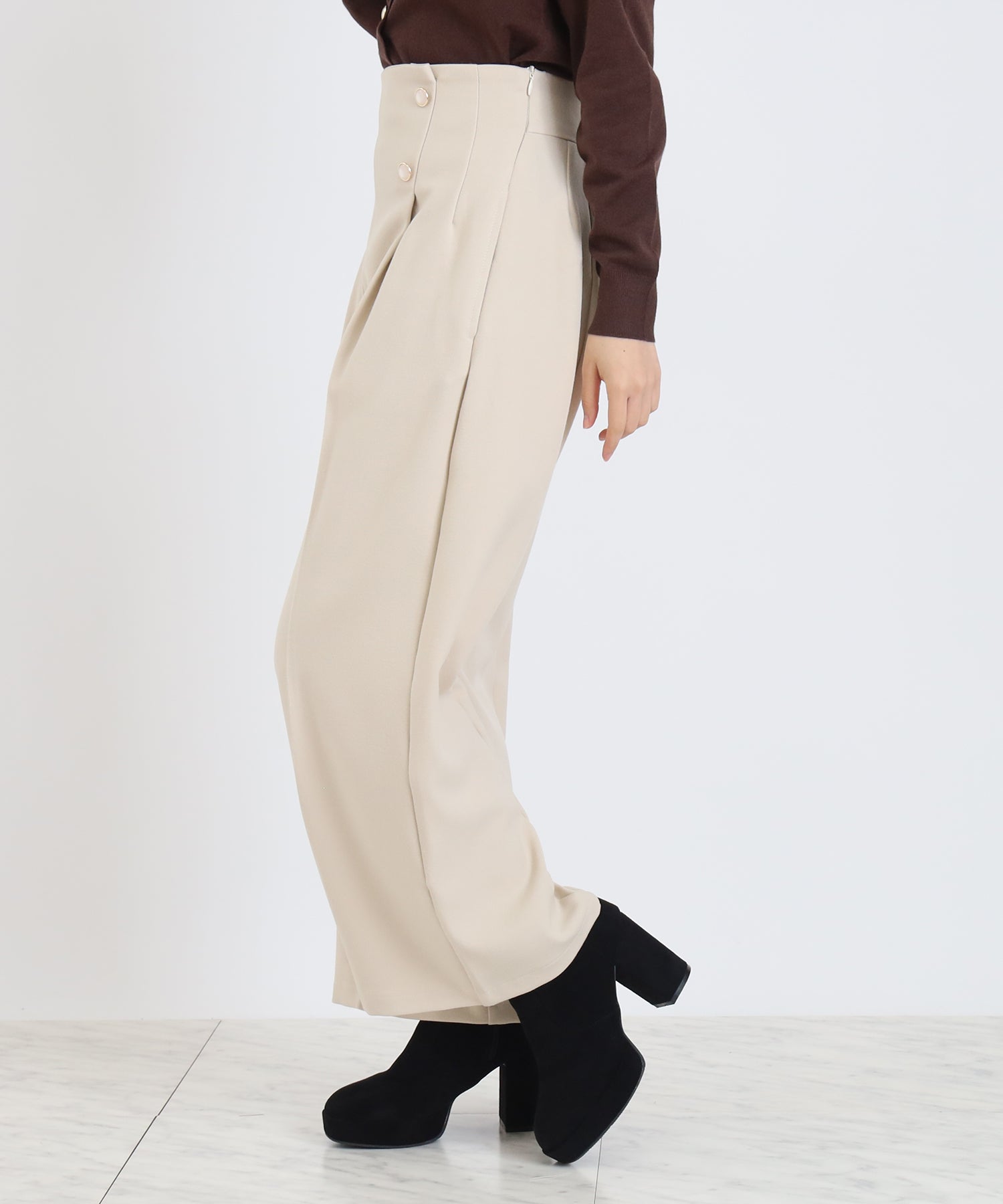 ベージュ model:156cm 着用サイズ:S