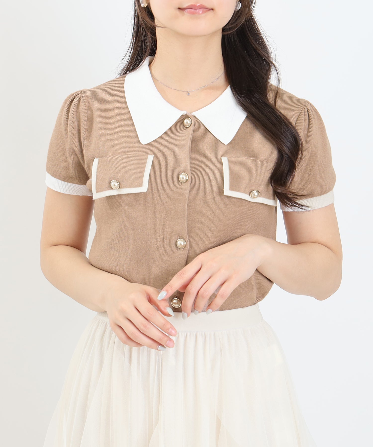 ベージュ model:160cm 着用サイズ:M