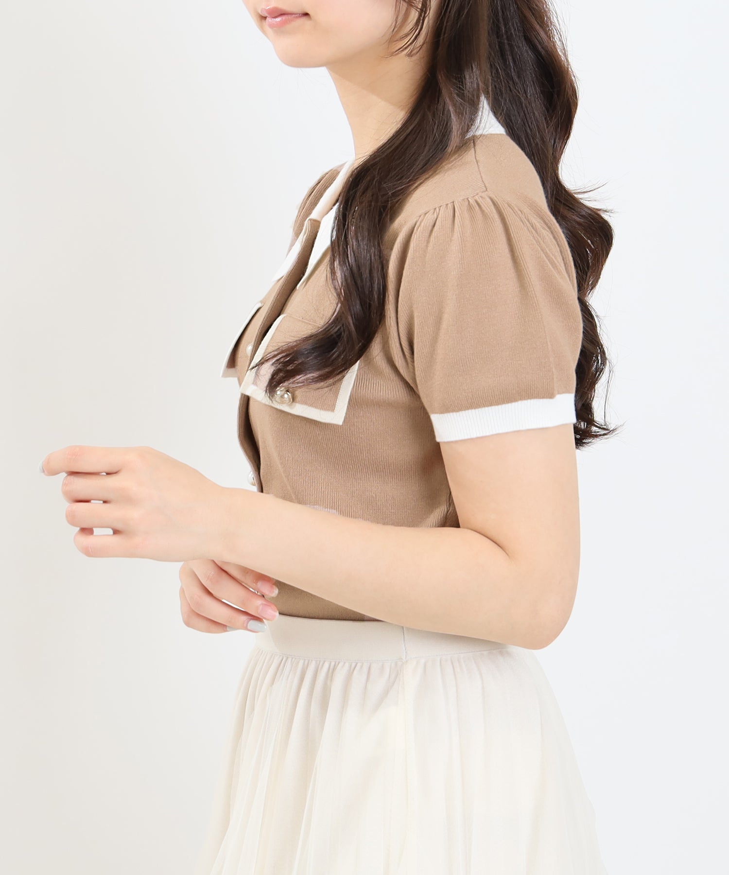 ベージュ model:160cm 着用サイズ:M