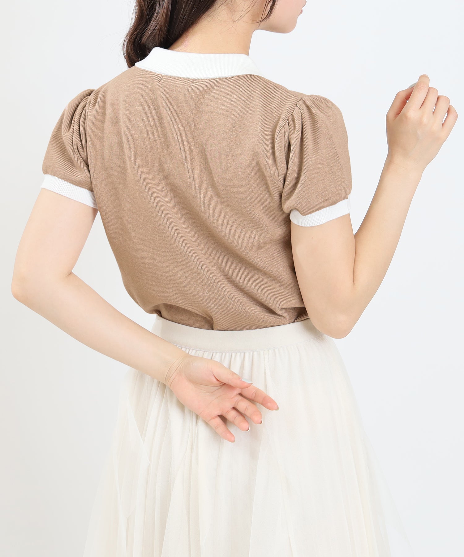 ベージュ model:160cm 着用サイズ:M