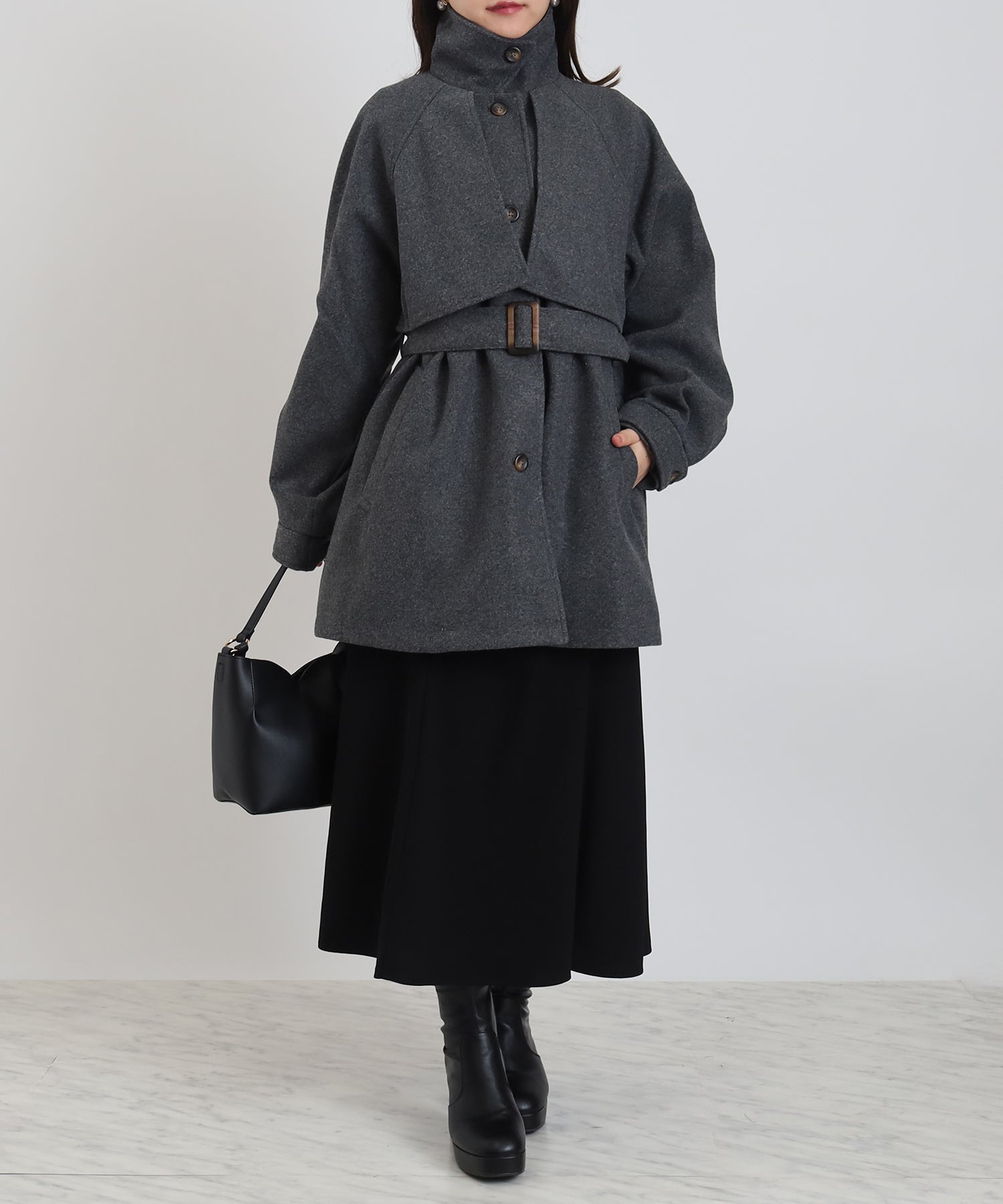 チャコール model:156cm 着用サイズ:M