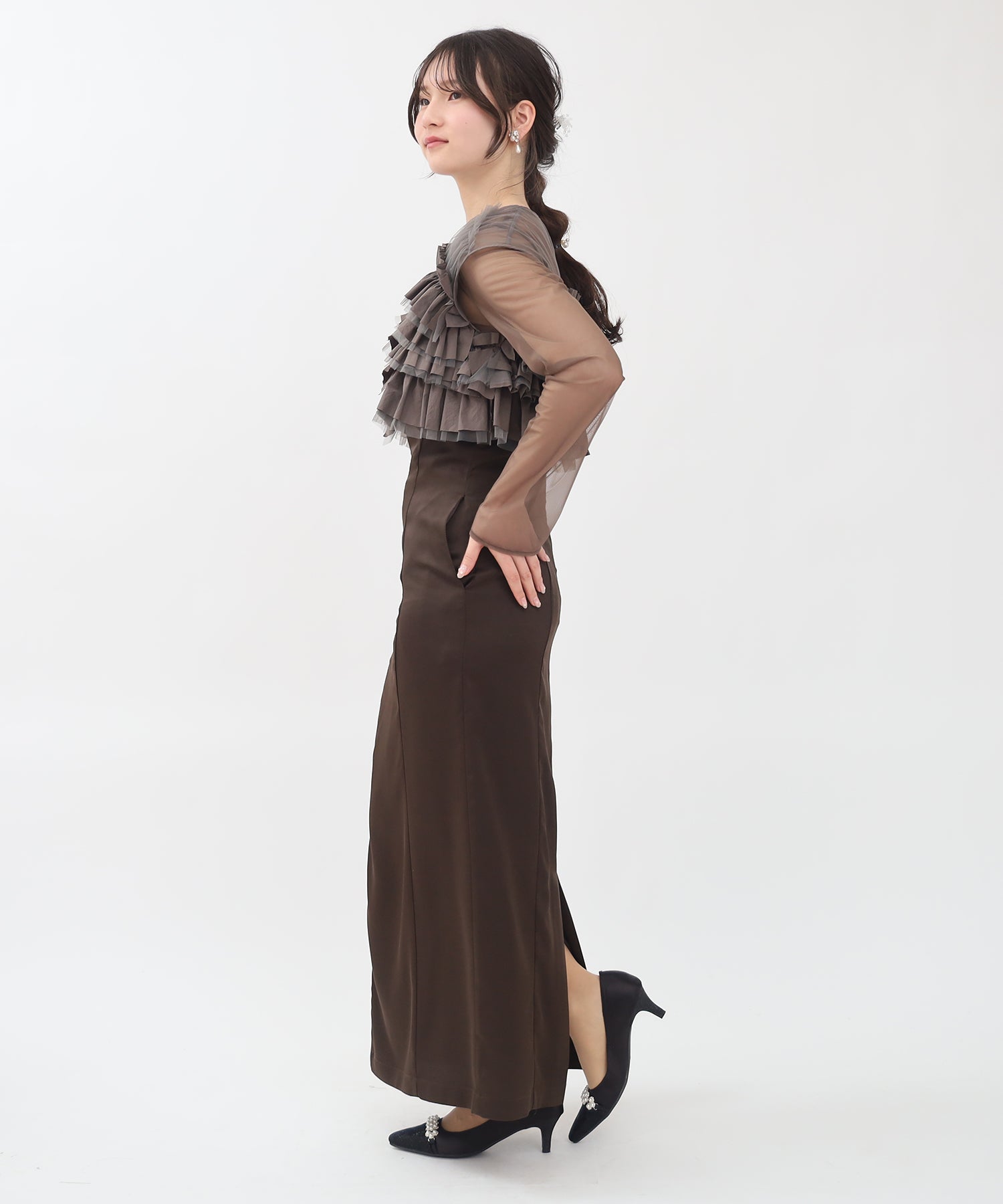 ブラウン model:160 着用サイズ:M
