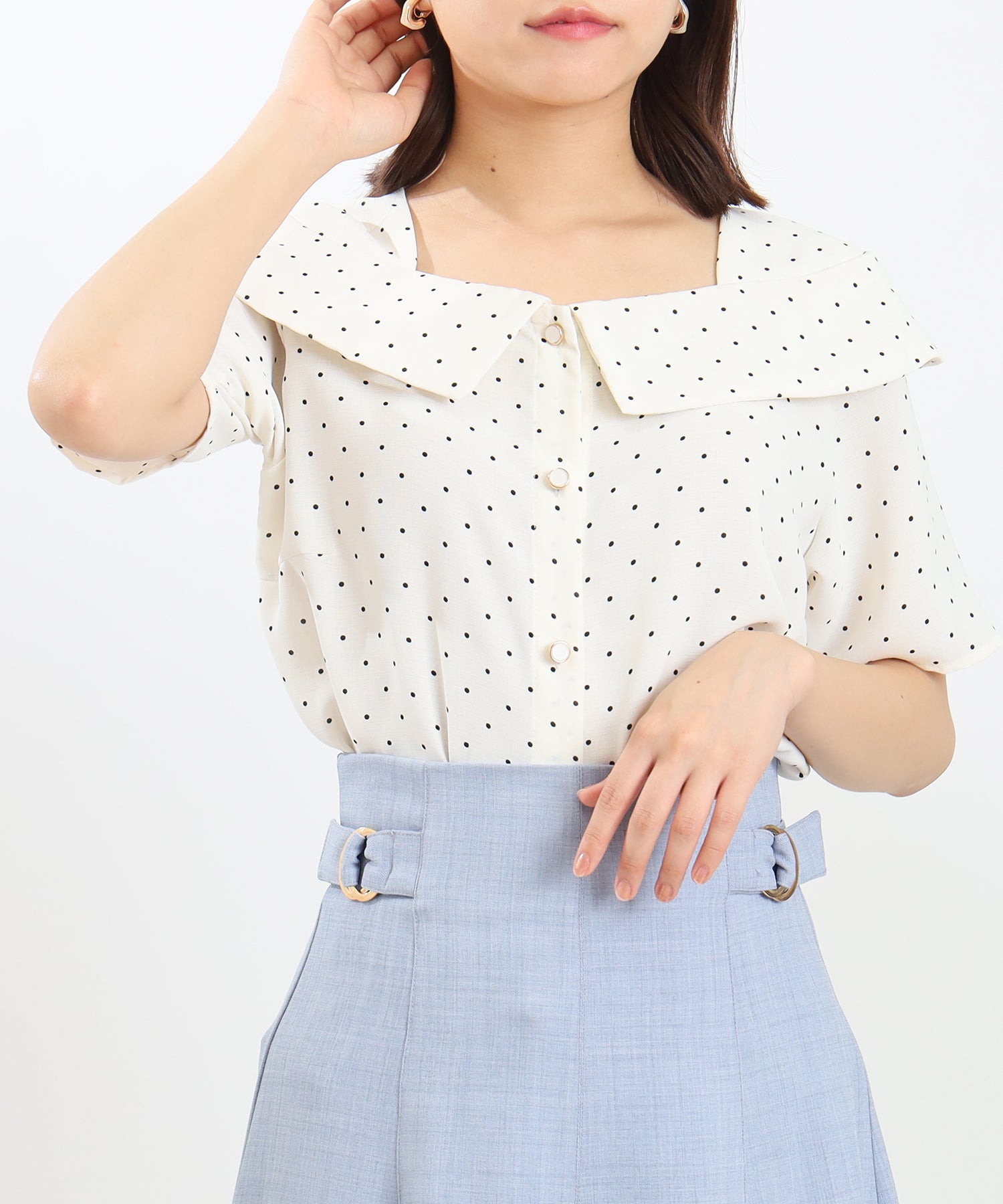 ホワイト×ブラック model:156 着用サイズ:M