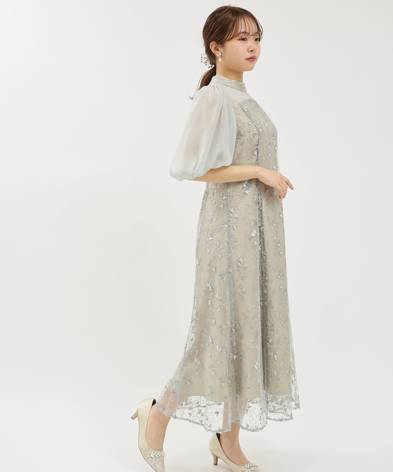 ミント model:155㎝/骨格ウェーブ 着用サイズ:M