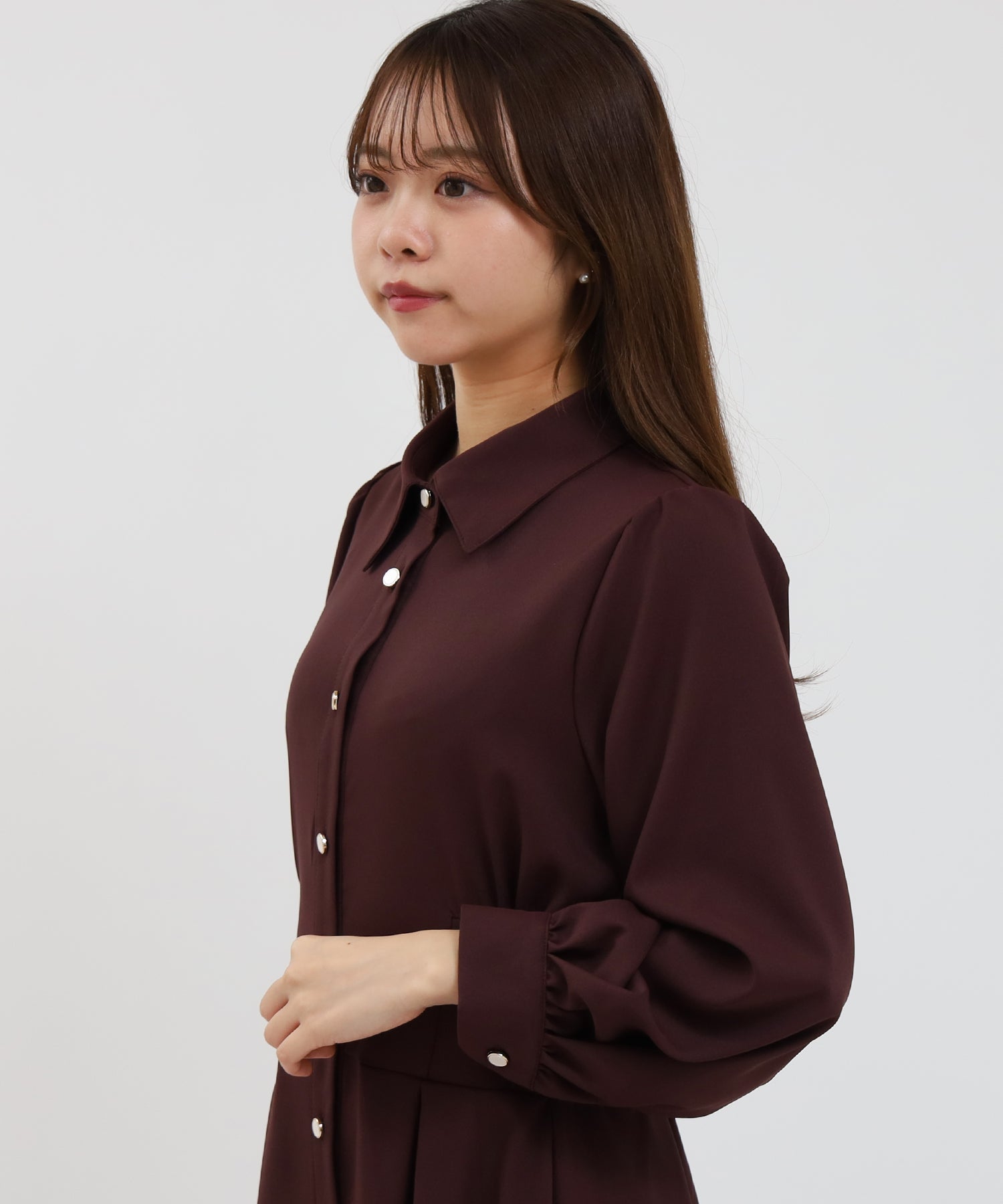 ワイン model:155cm/骨格ウェーブ 着用サイズ:S