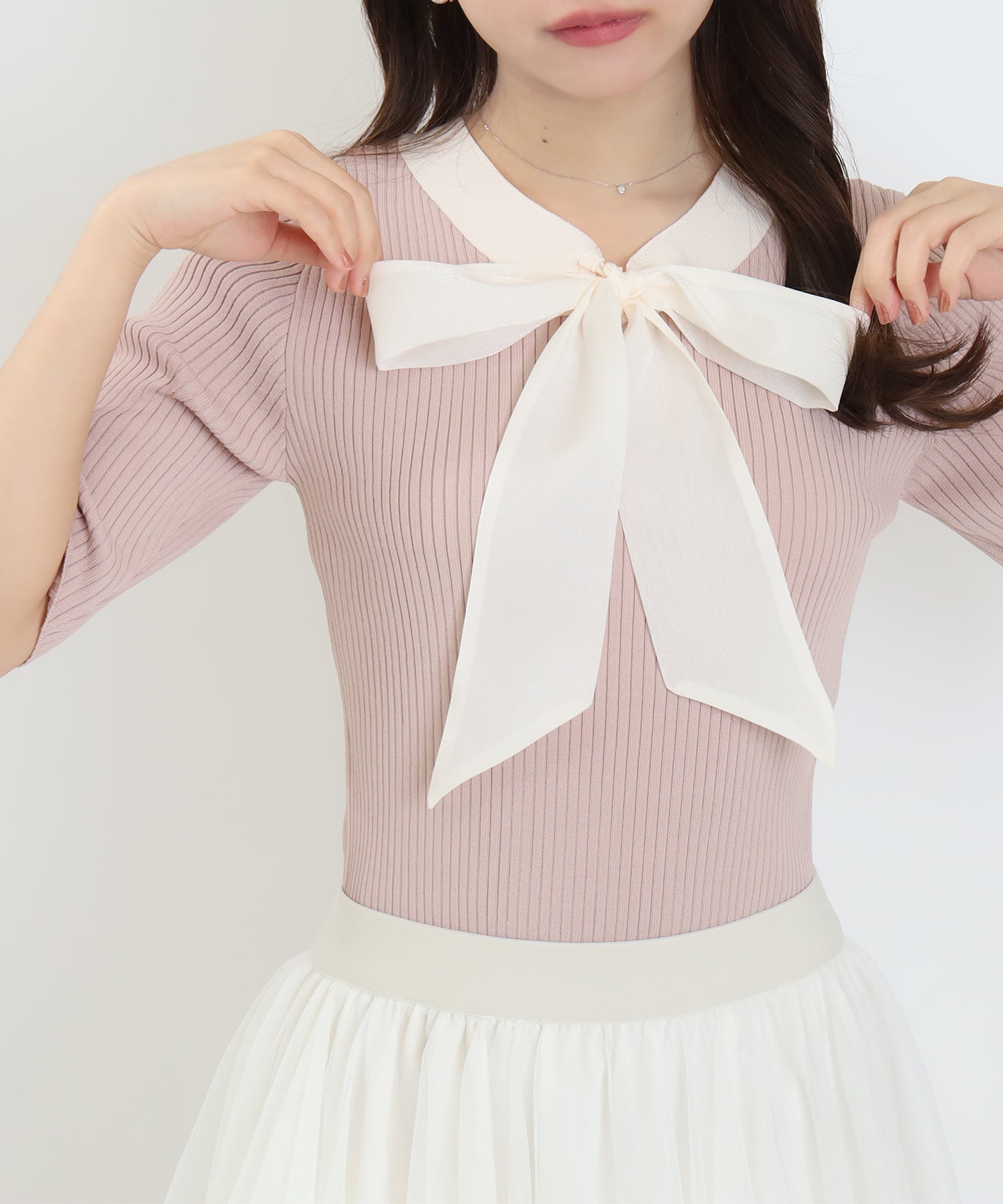 ピンクベージュ model:156 着用サイズ:M