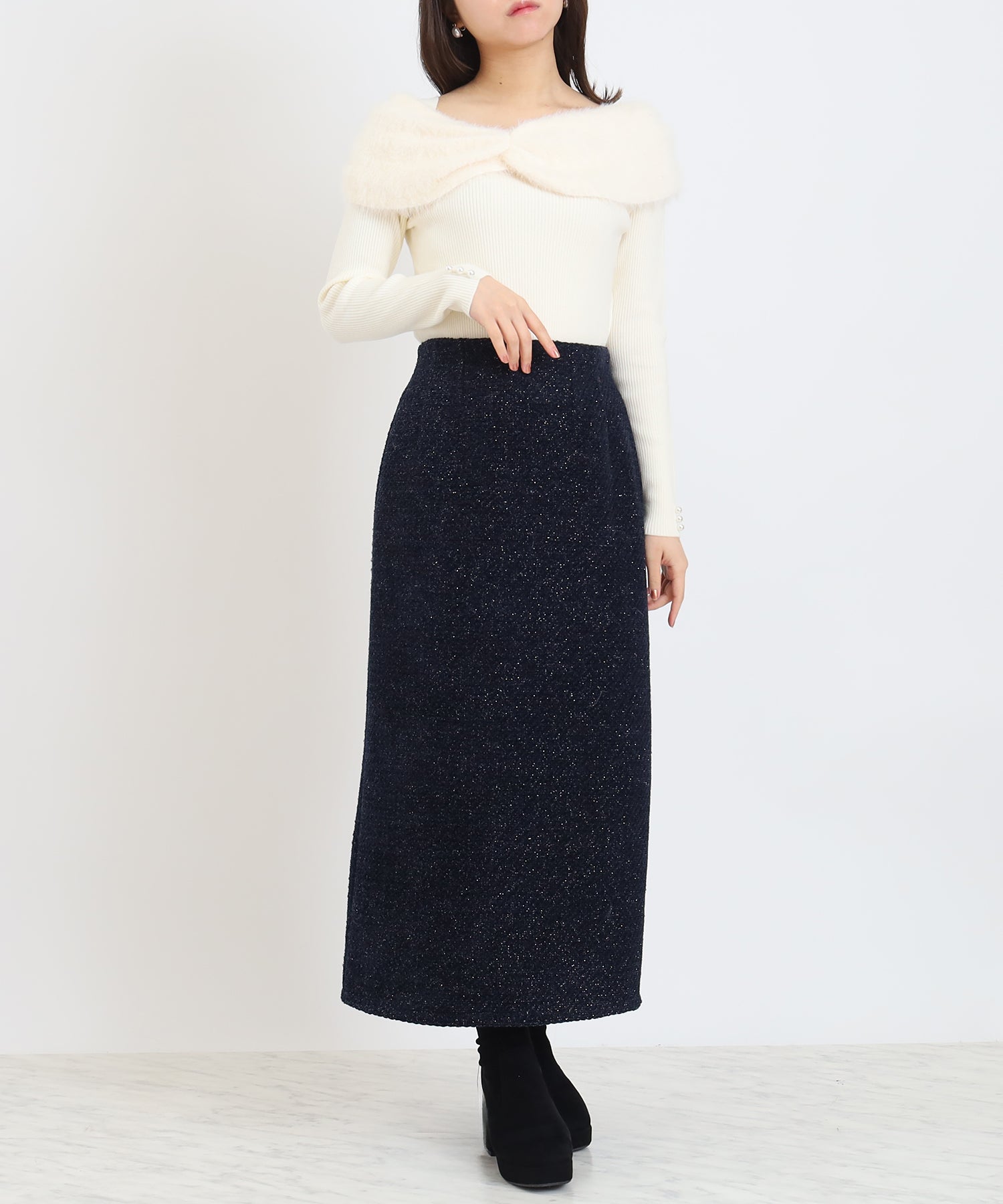 ネイビー model:156cm 着用サイズ:M