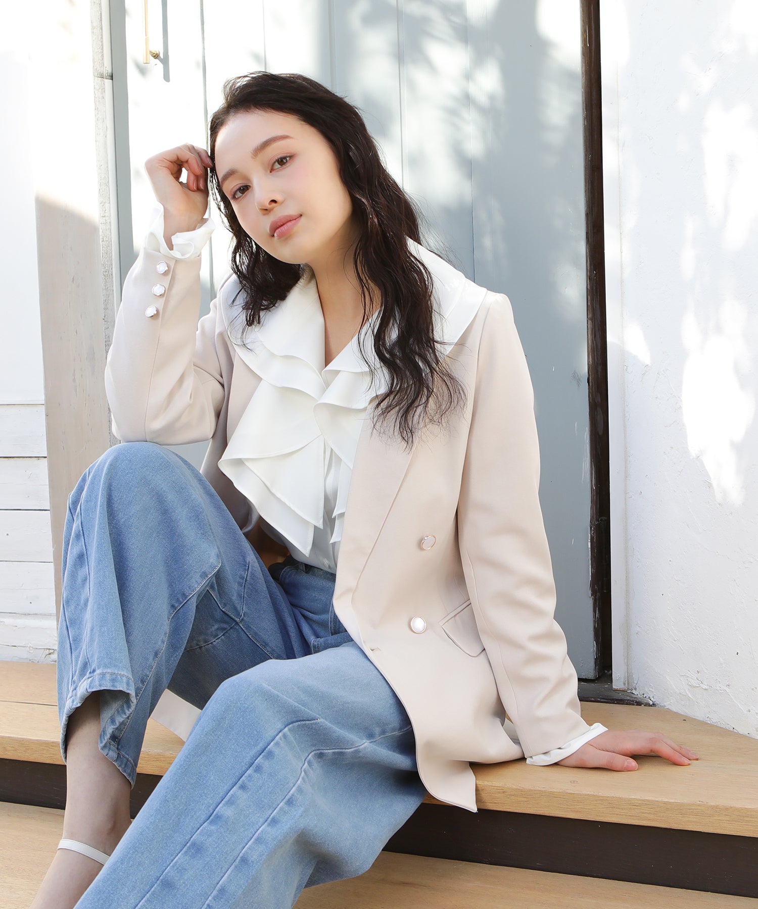 ピンクベージュ