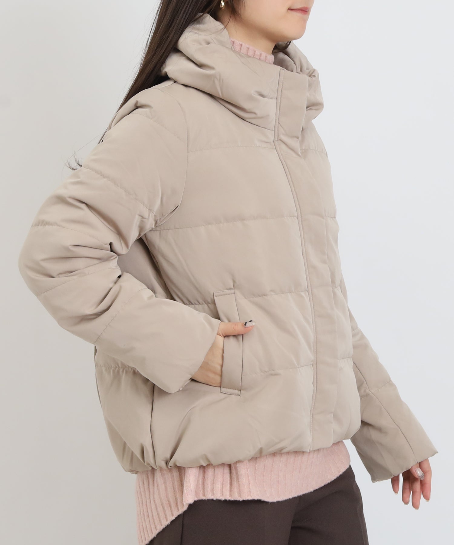 ベージュ model:160 着用サイズ:M