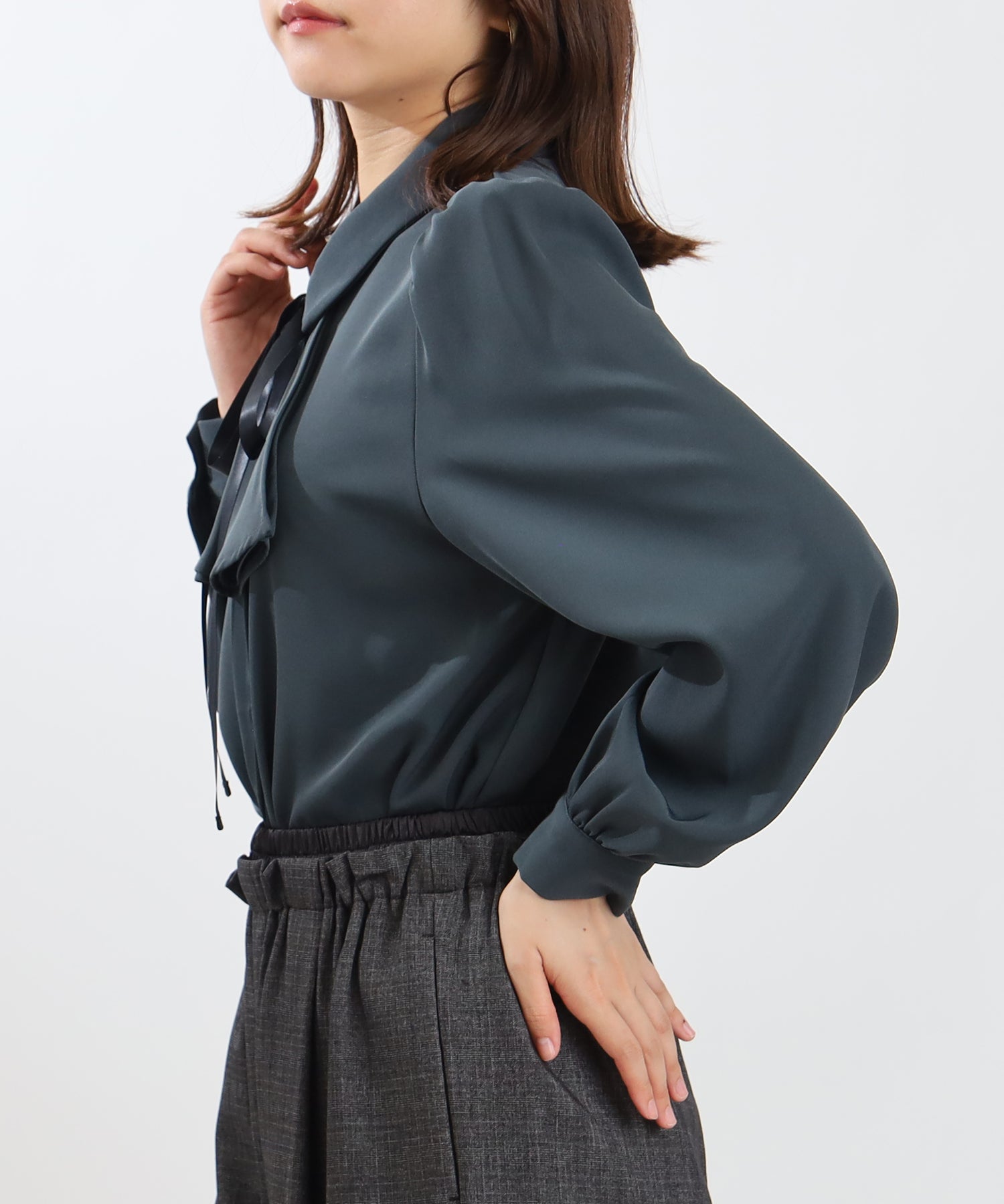 ダークグリーン model:156㎝ 着用サイズ:S