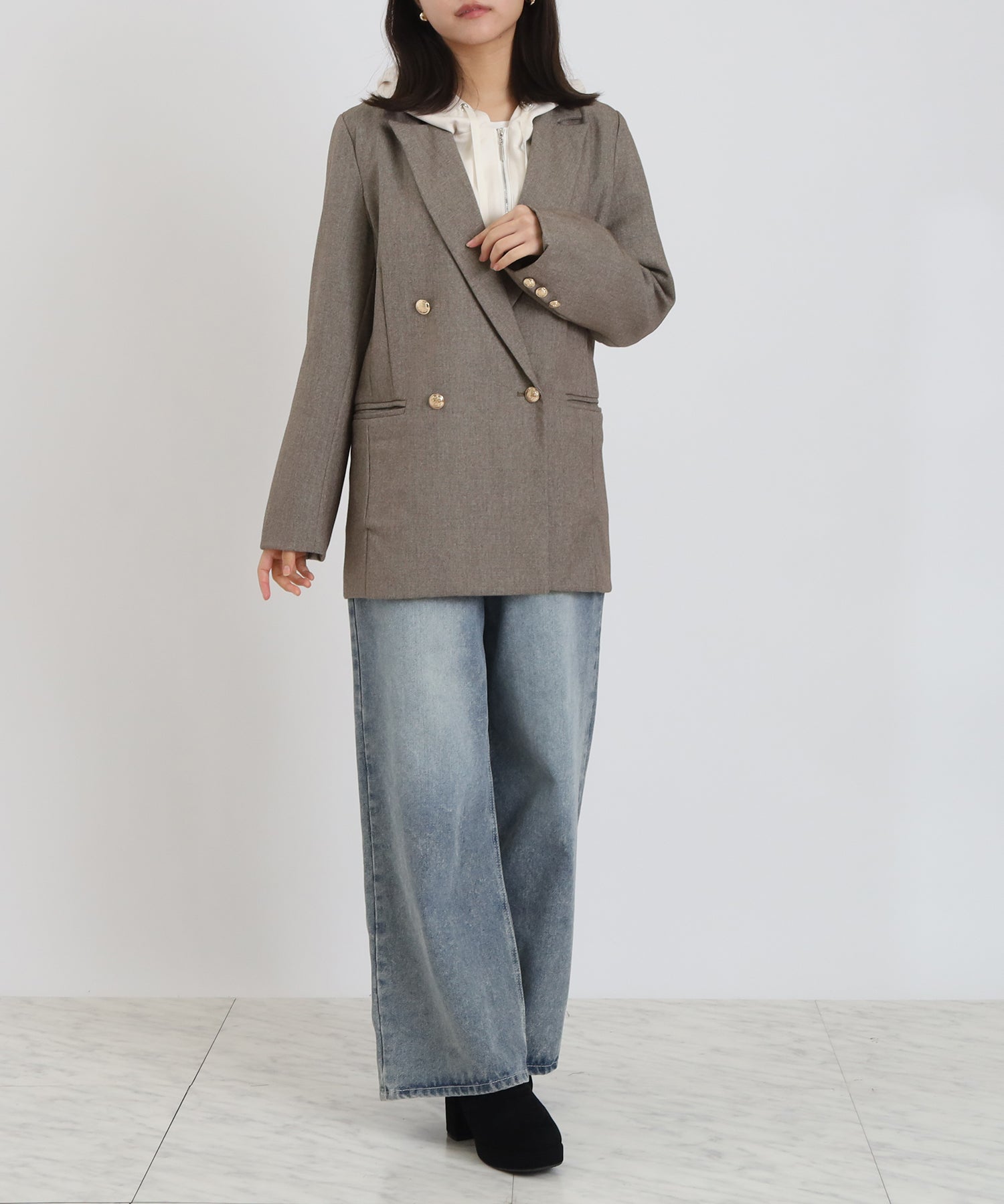 ブラウン model:156 着用サイズ:S