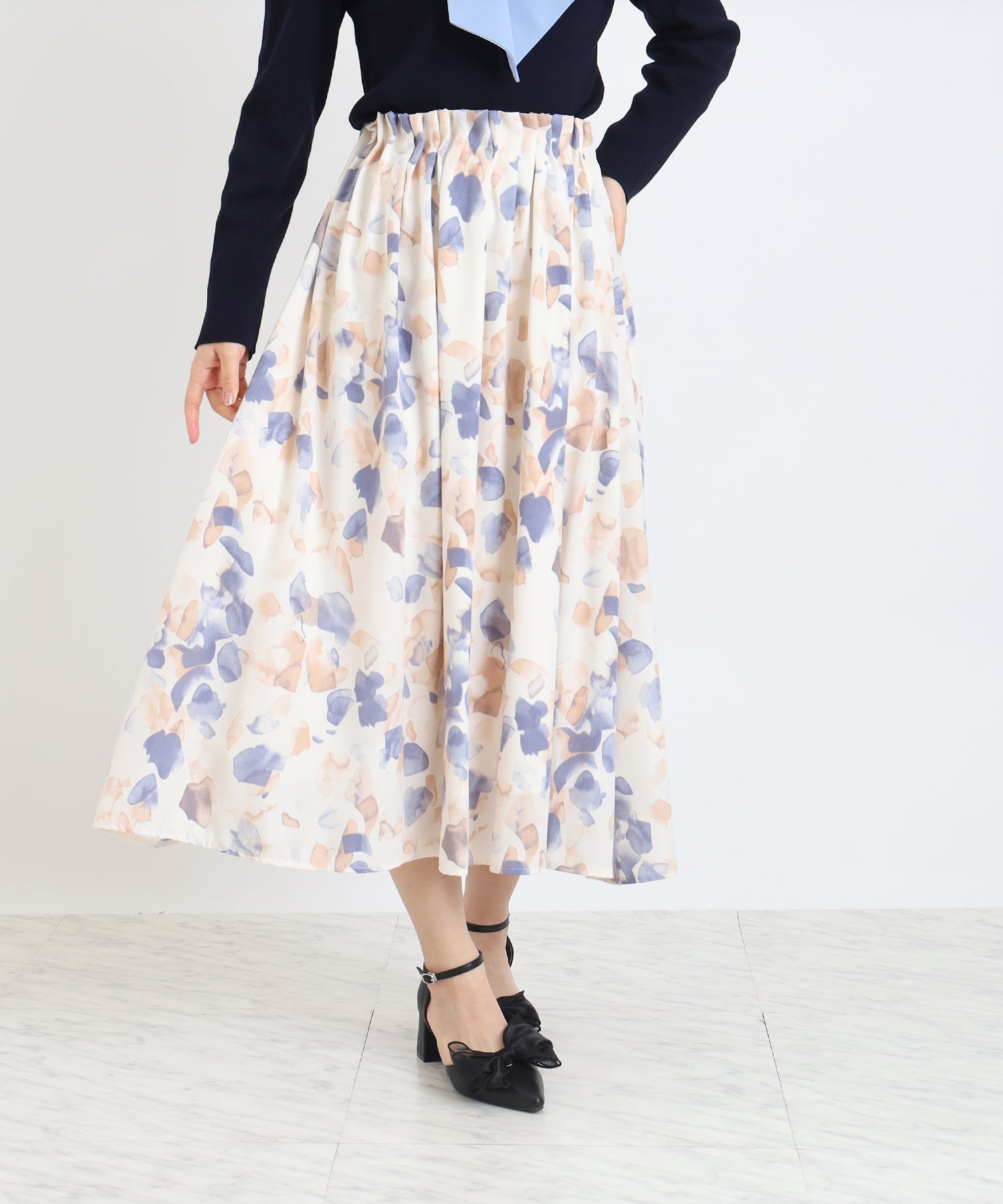 オレンジ系(水彩) model:156 着用サイズ:S