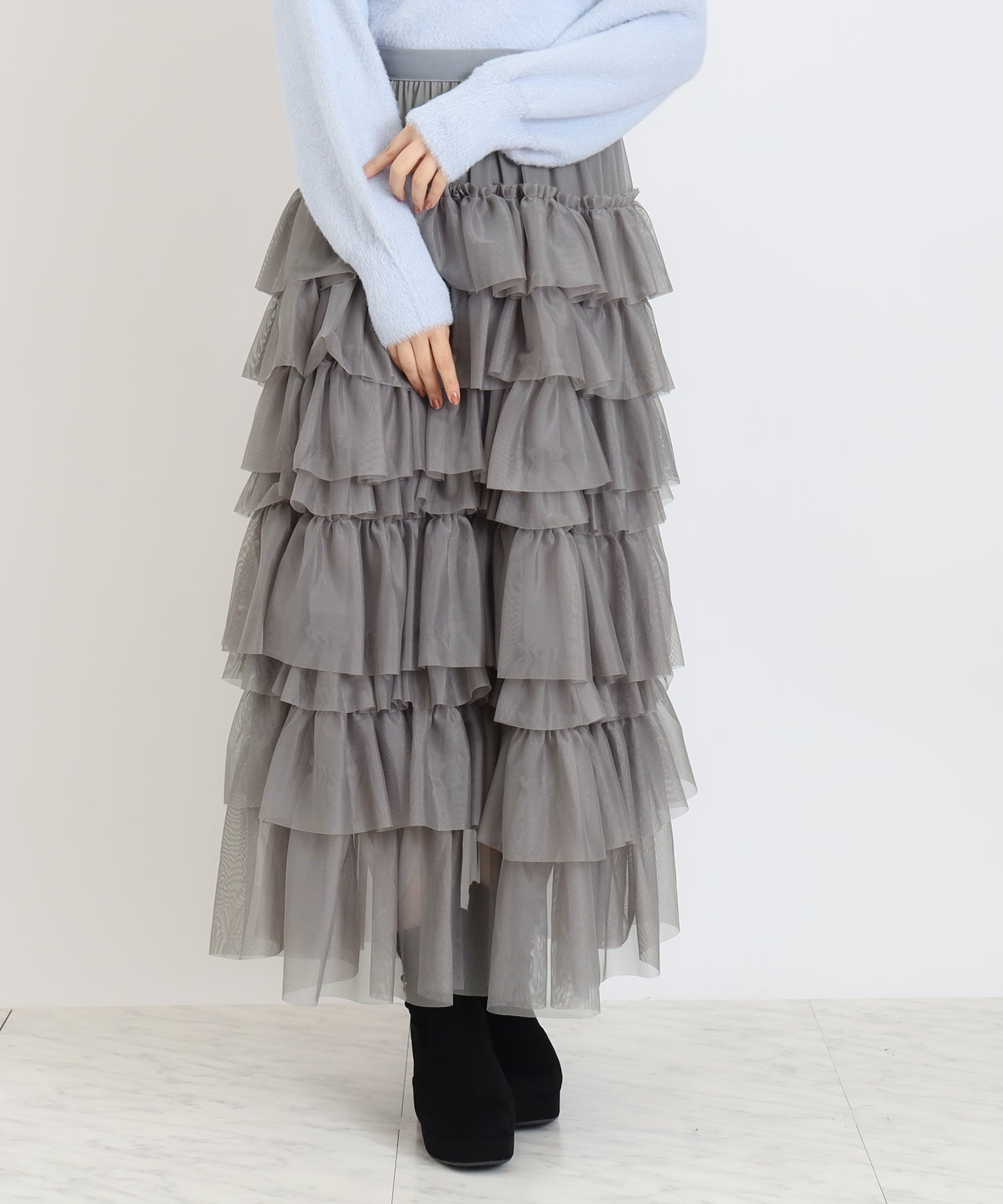 ライトグレー model:156 着用サイズ:M