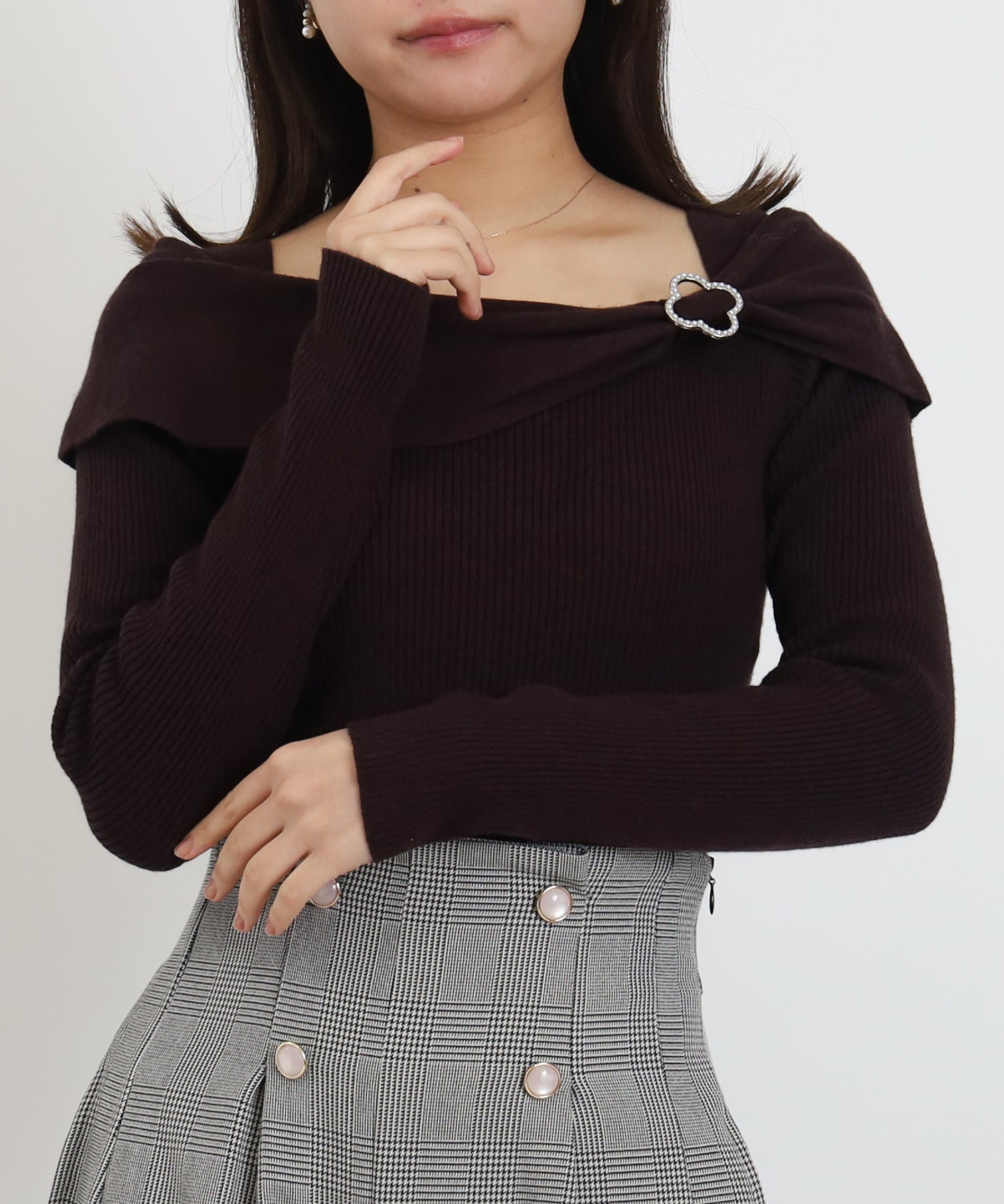 ブラウン model:156 着用サイズ:M