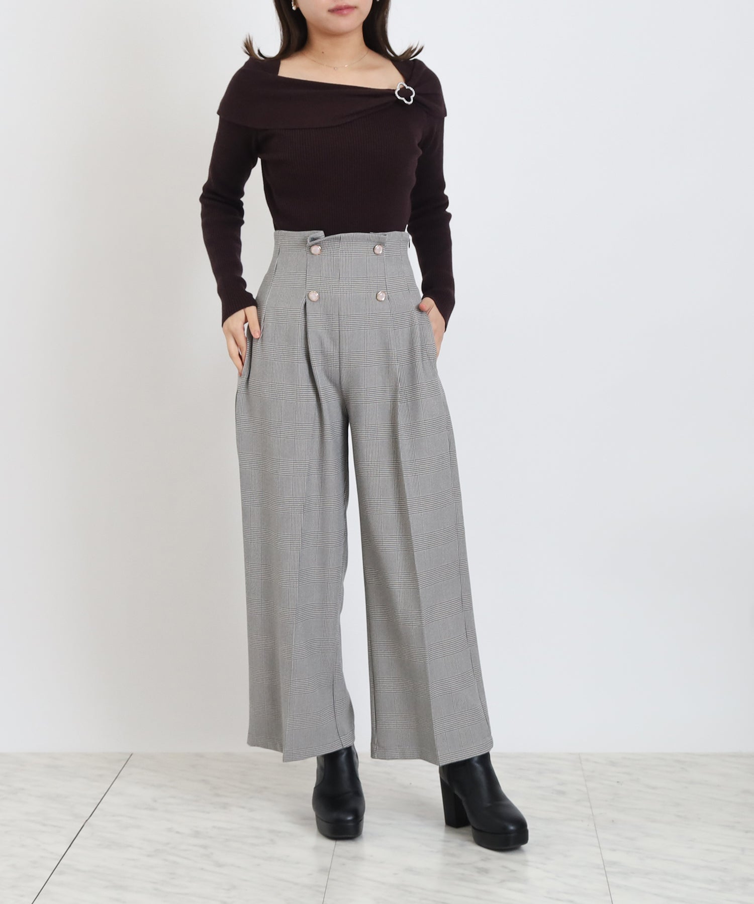 ブラウン model:156 着用サイズ:M