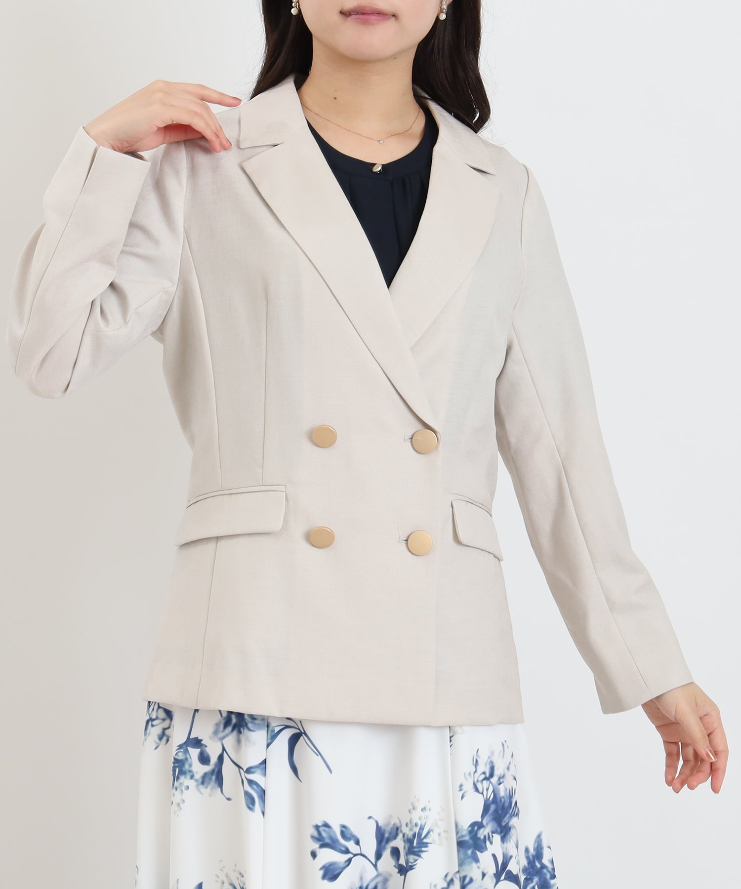 ライトグレー model:156cm 着用サイズ:S