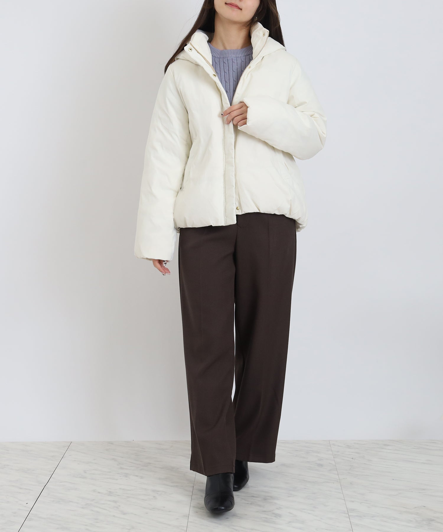 ベージュ model:160 着用サイズ:M