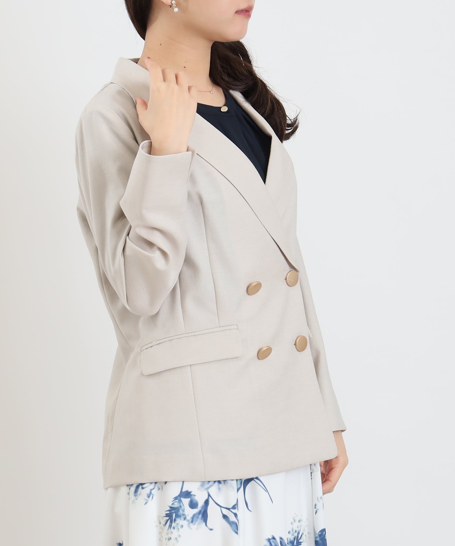 ライトグレー model:156cm 着用サイズ:S
