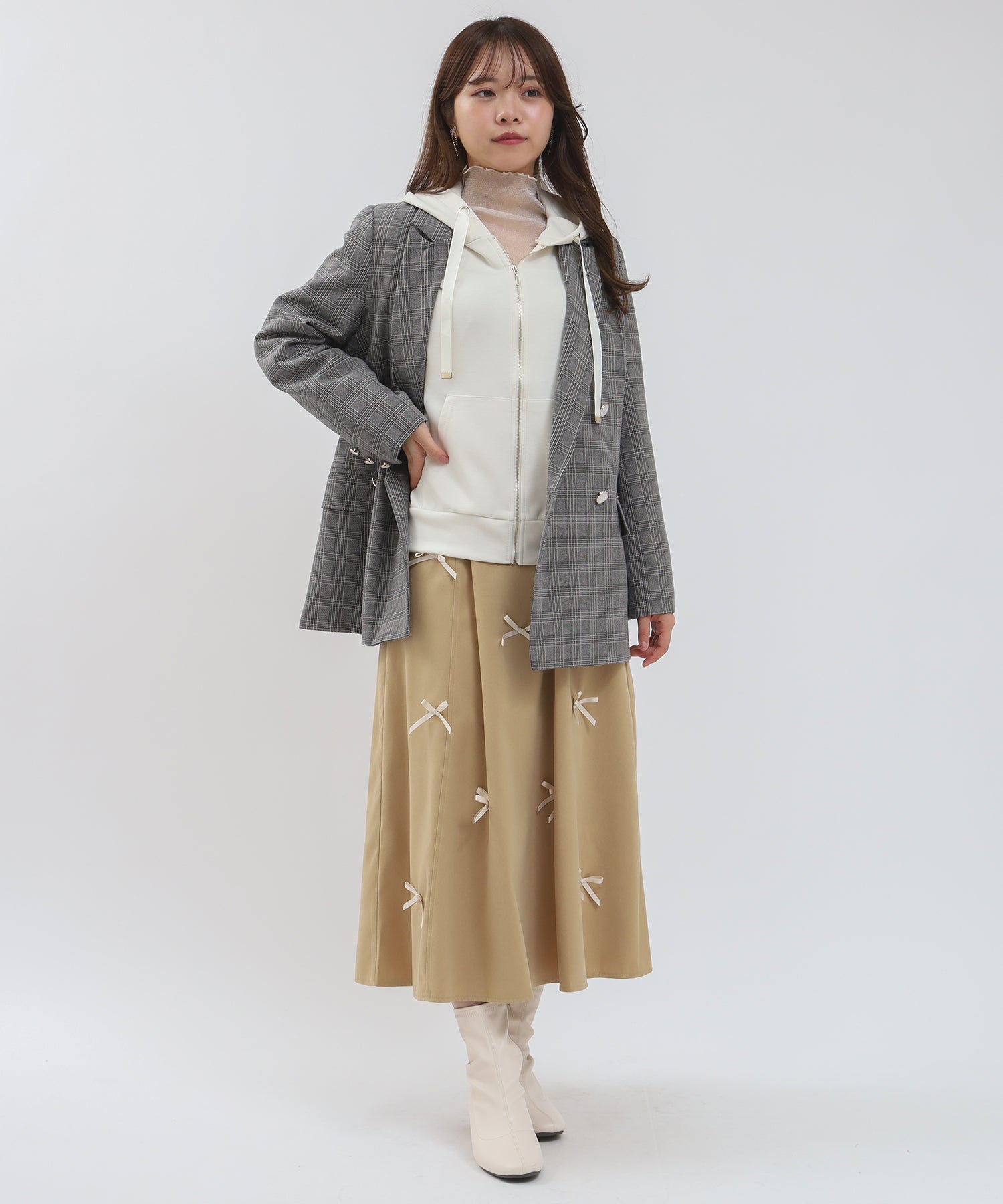 ホワイト model:155 着用サイズ:M