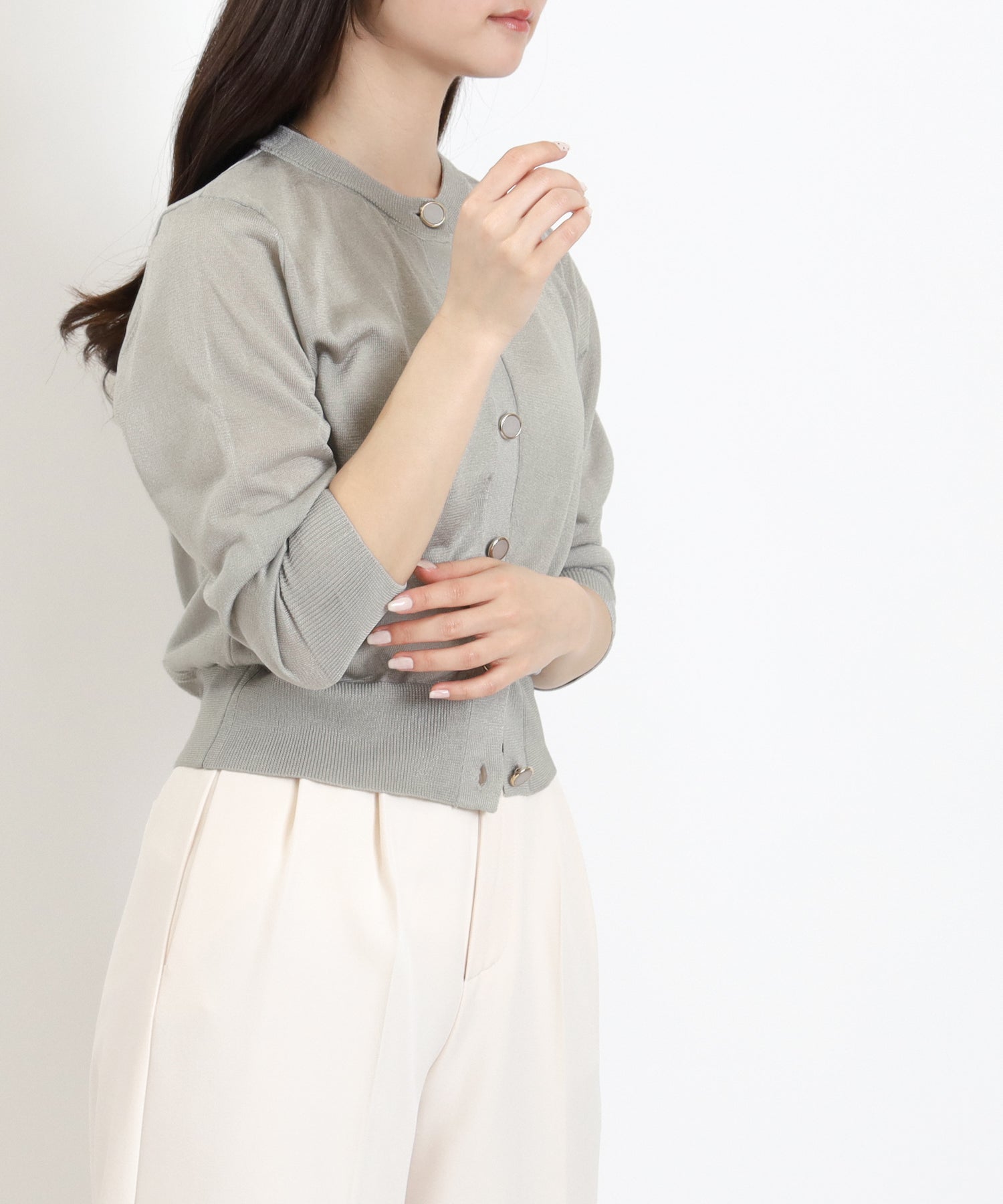 ライトグレー MODEL:160 着用サイズ:M