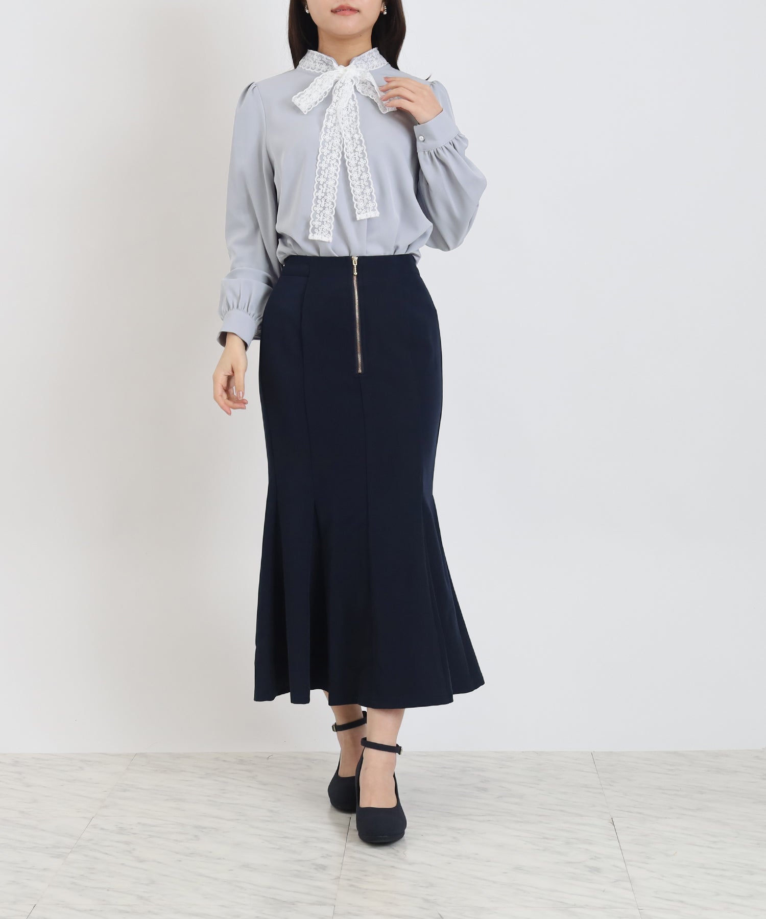 ダスティーブルー MODEL:156 着用サイズ:M