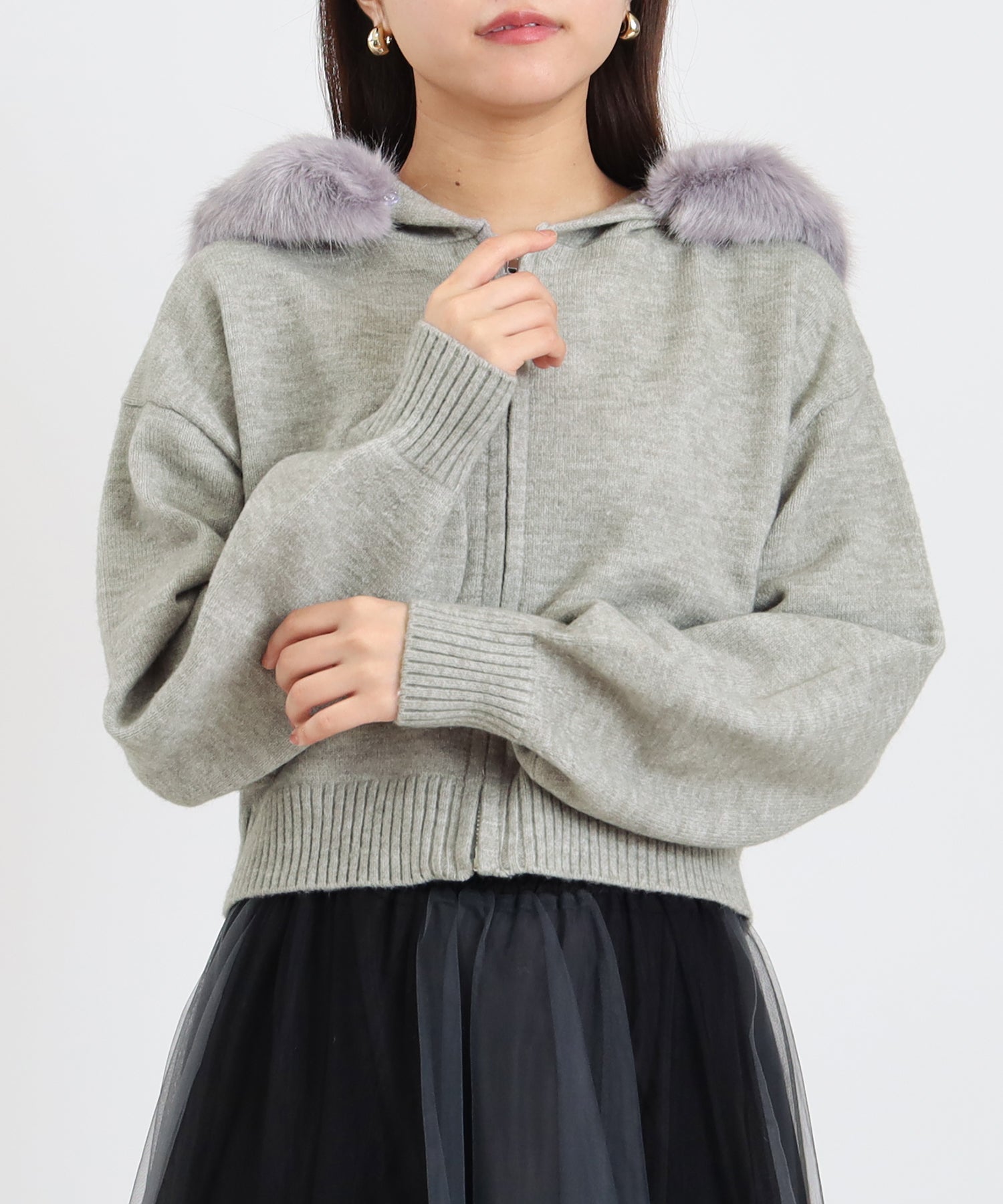 ライトグレー model:156 着用サイズ:M