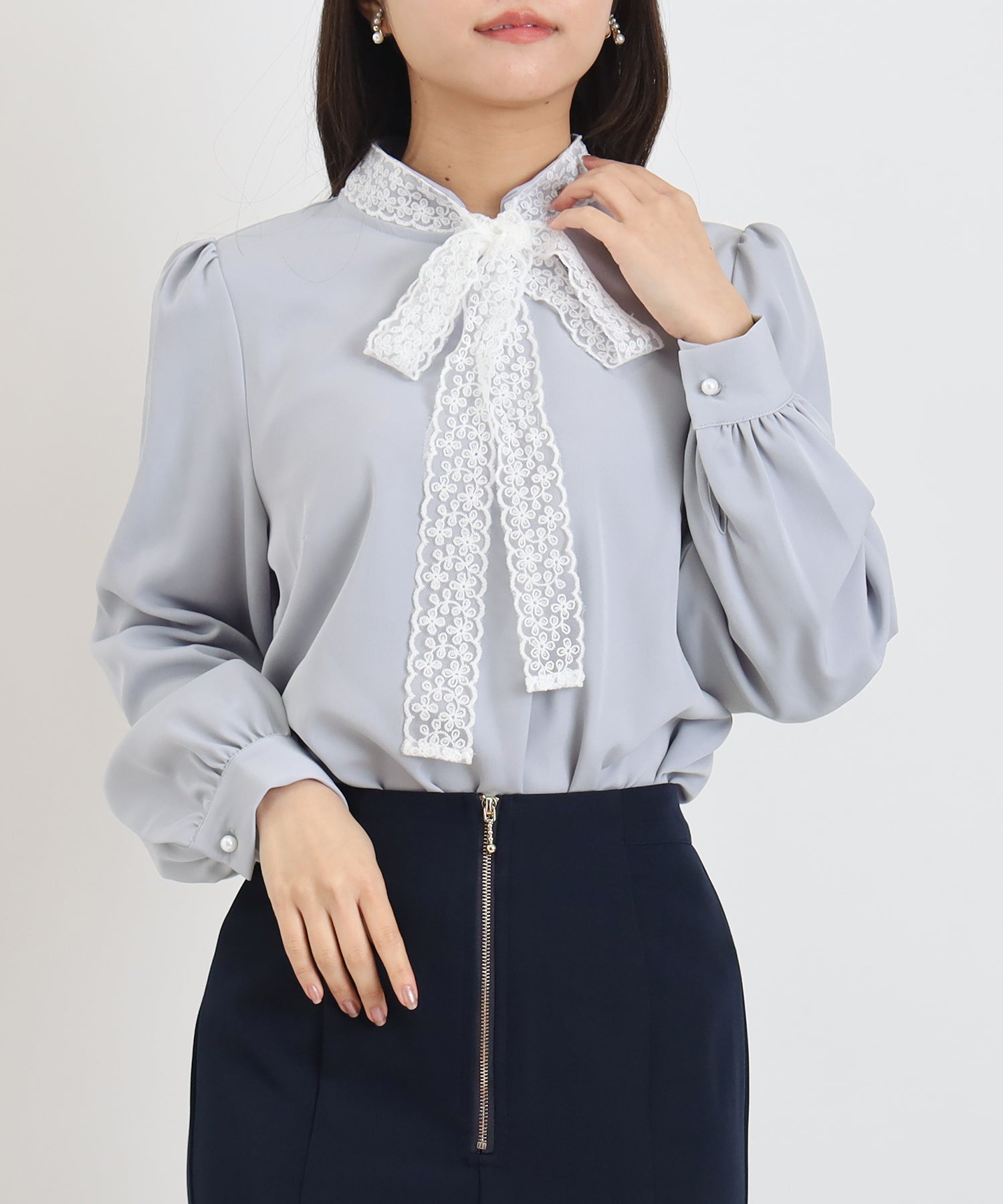 ダスティーブルー MODEL:156 着用サイズ:M