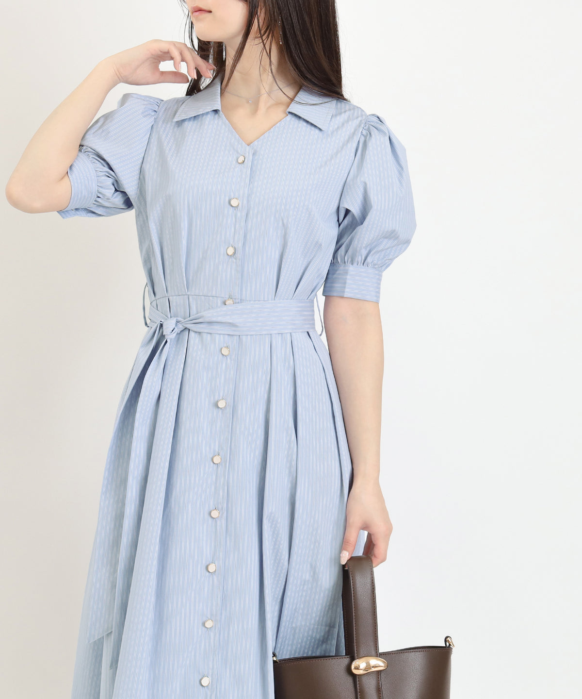 美品 ファミリア ストライプ シャツワンピース 美品 familiar 