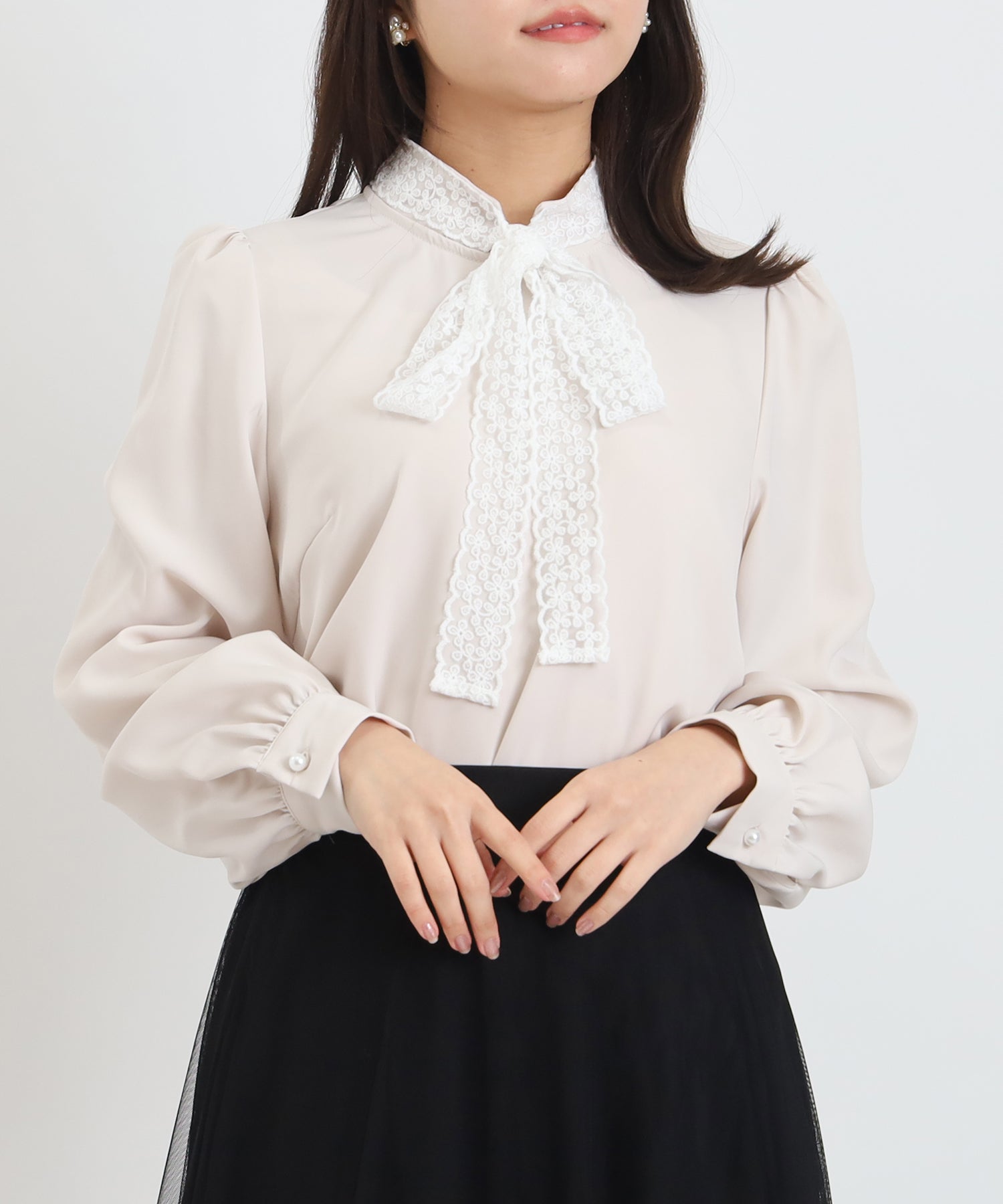 ピンクベージュ MODEL:156 着用サイズ:M