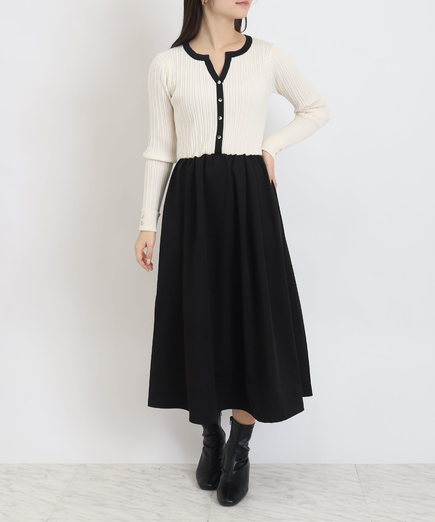 アイボリー model:160 着用サイズ:M