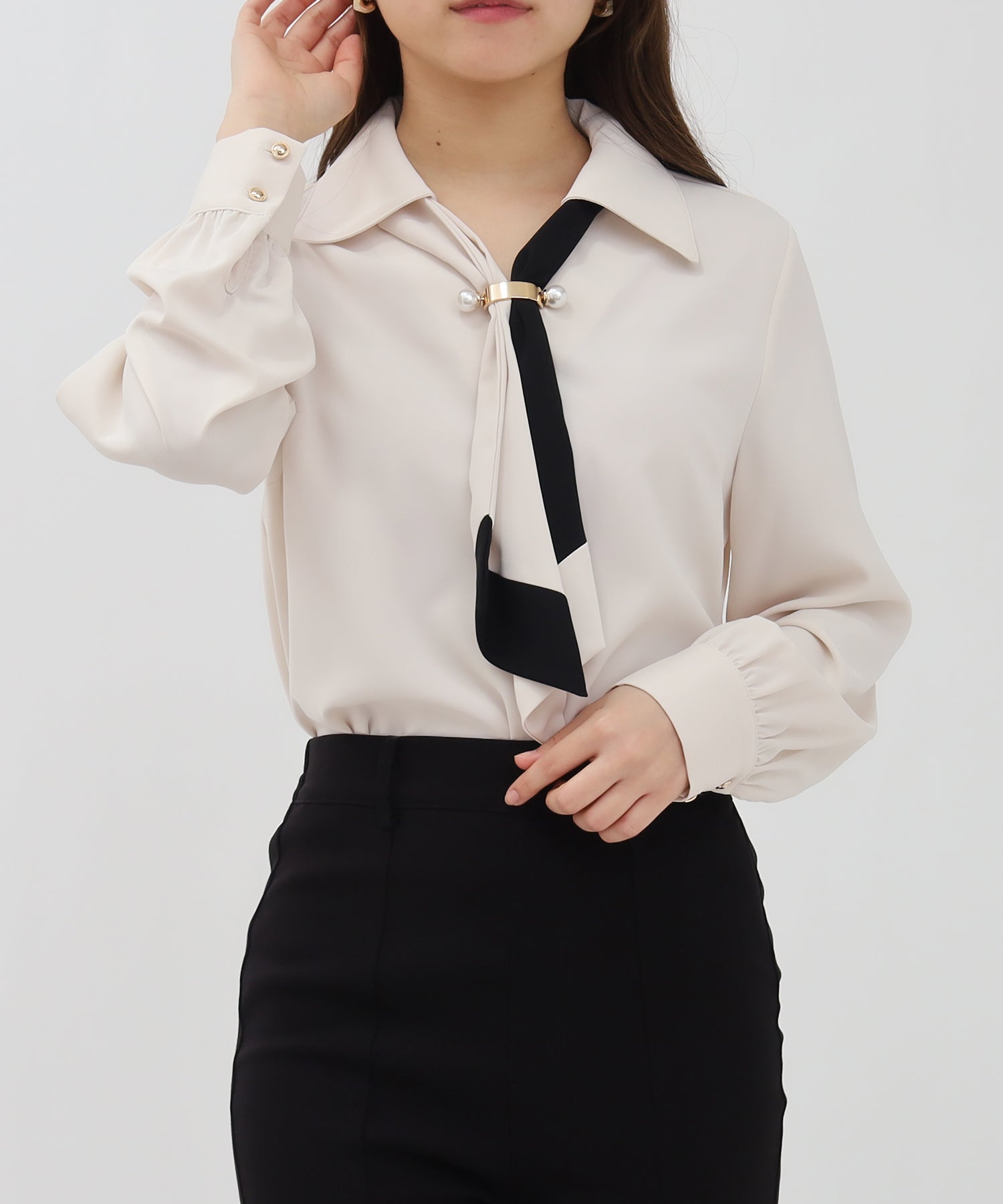 ベージュ model:156 着用サイズ:M
