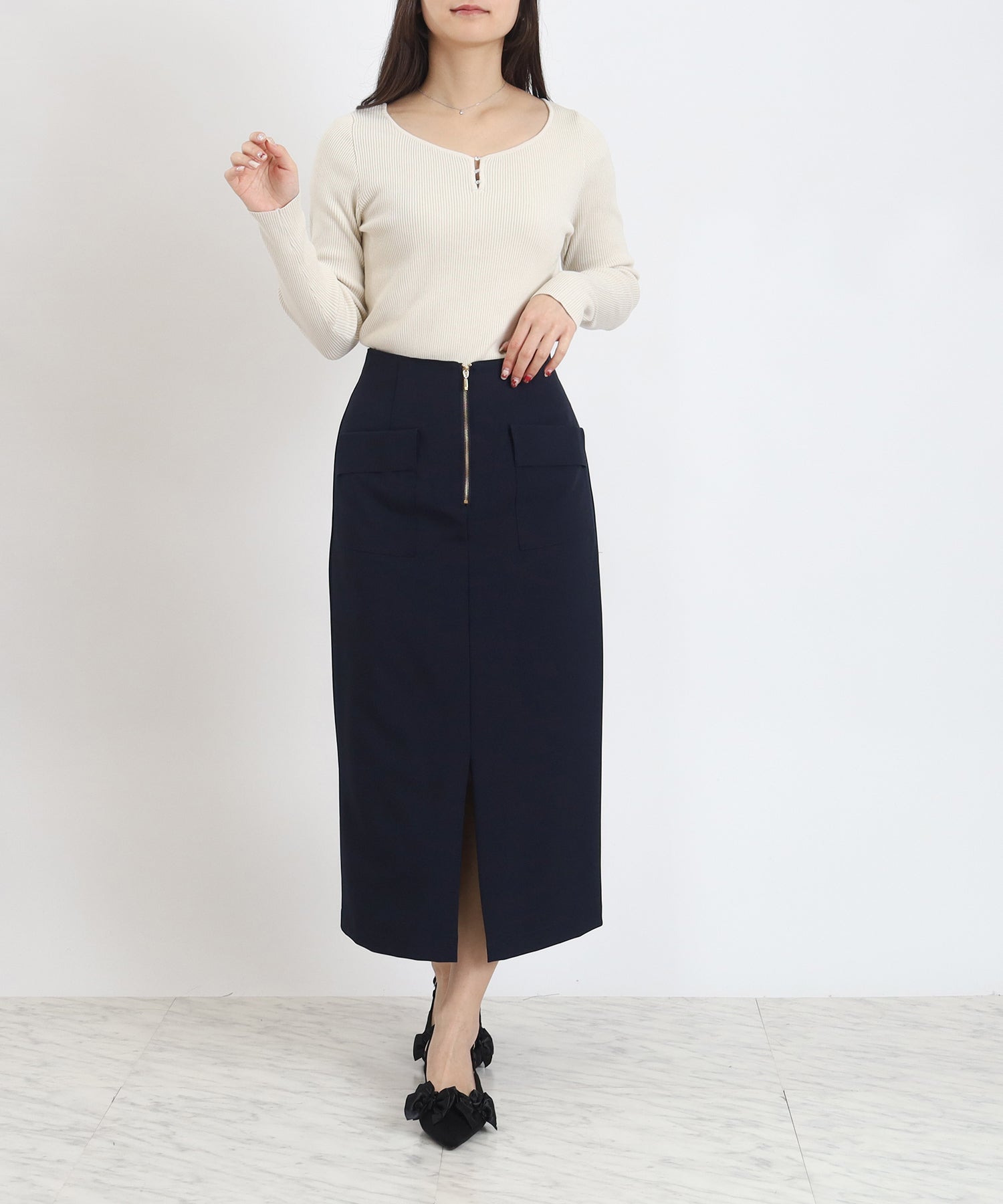 ベージュ model:160 着用サイズ:M