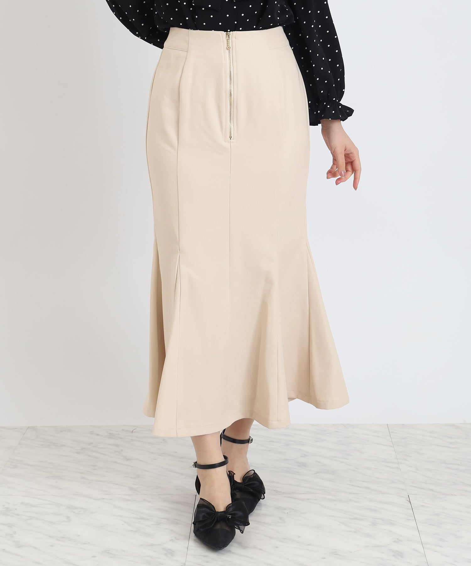 ベージュ model:156cm 着用サイズ:S