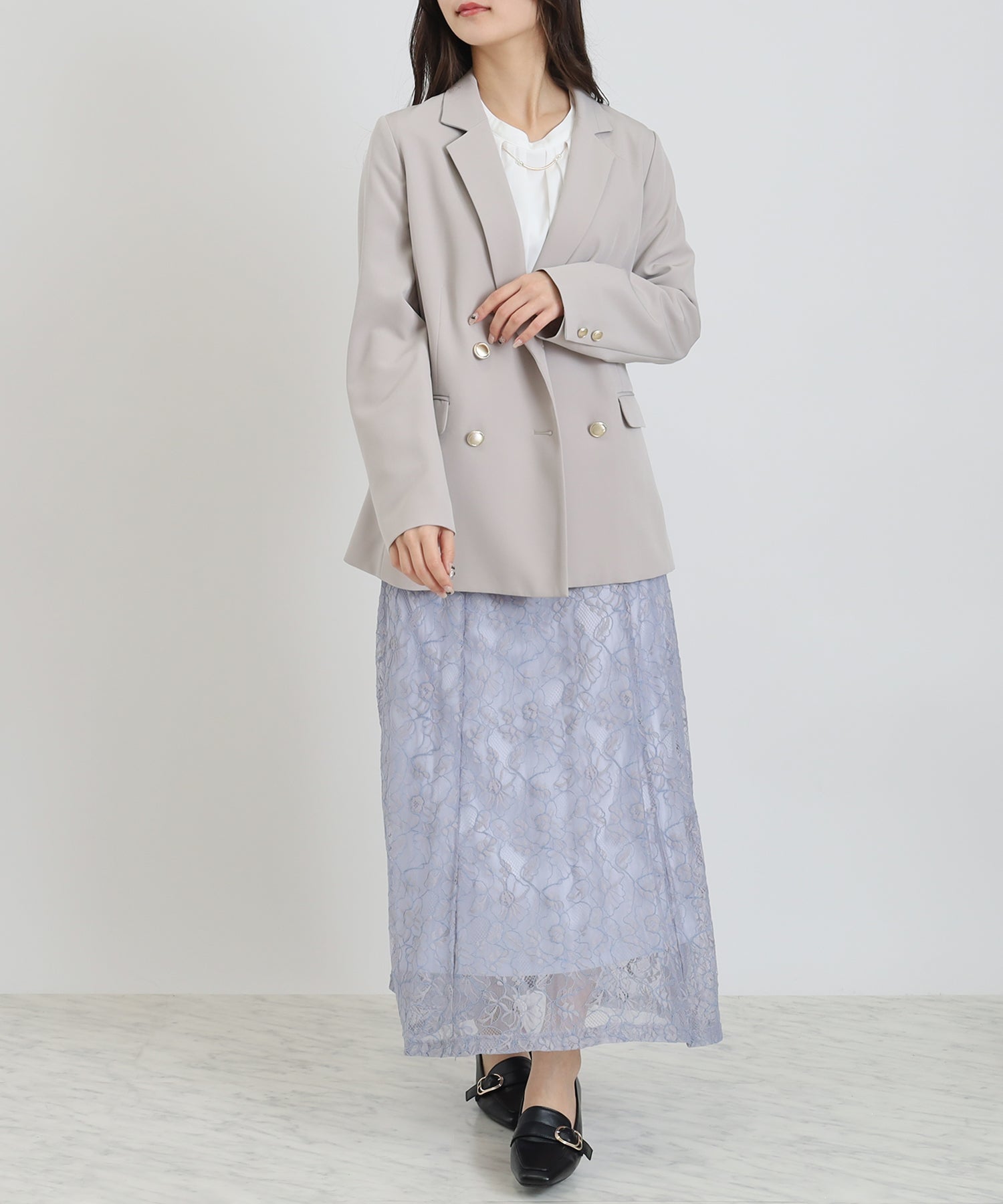 ライトグレー model:160㎝ 着用サイズ:M